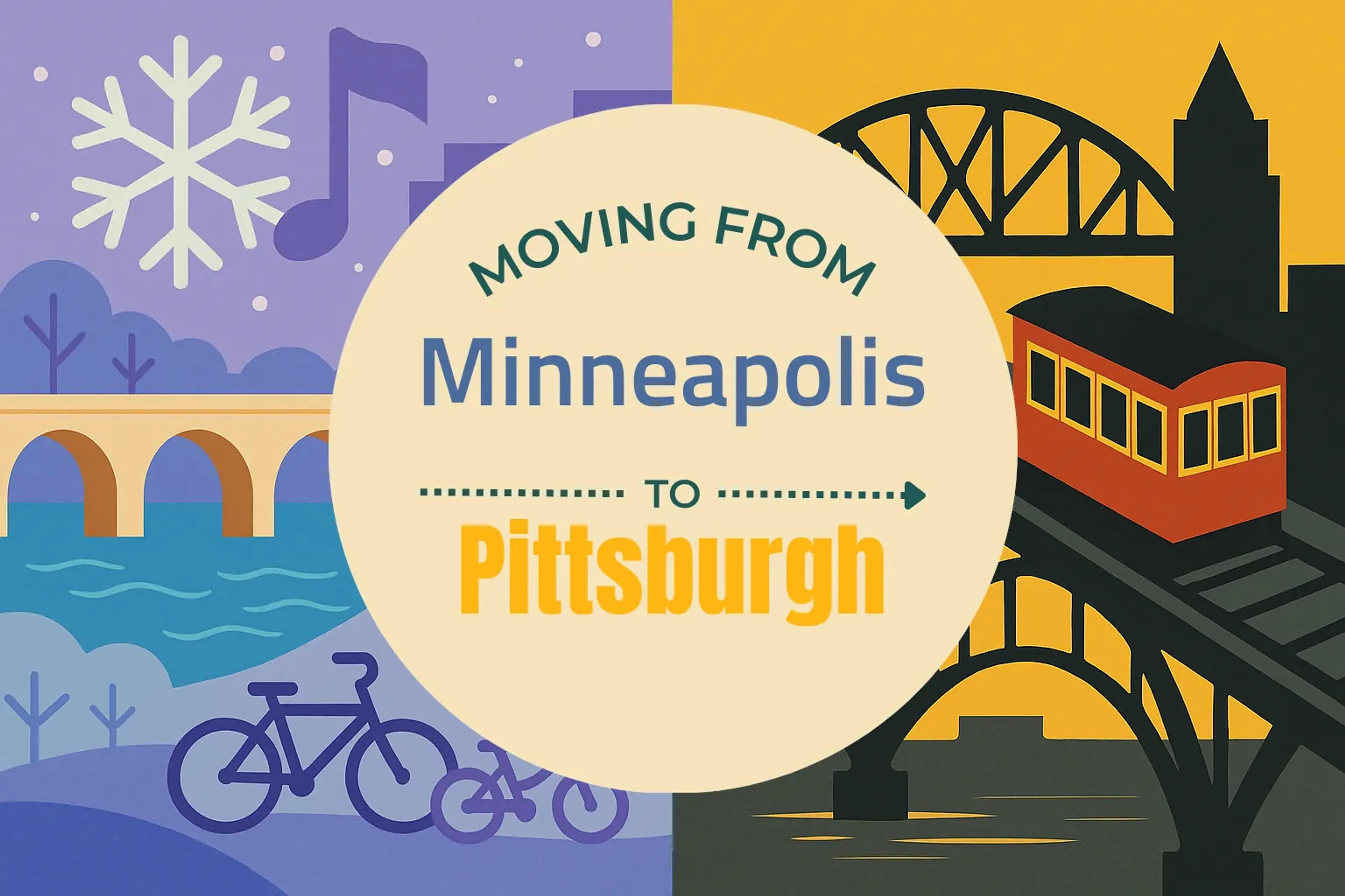 Side-by-side comparison of Minneapolis to Pittsburgh moving companies