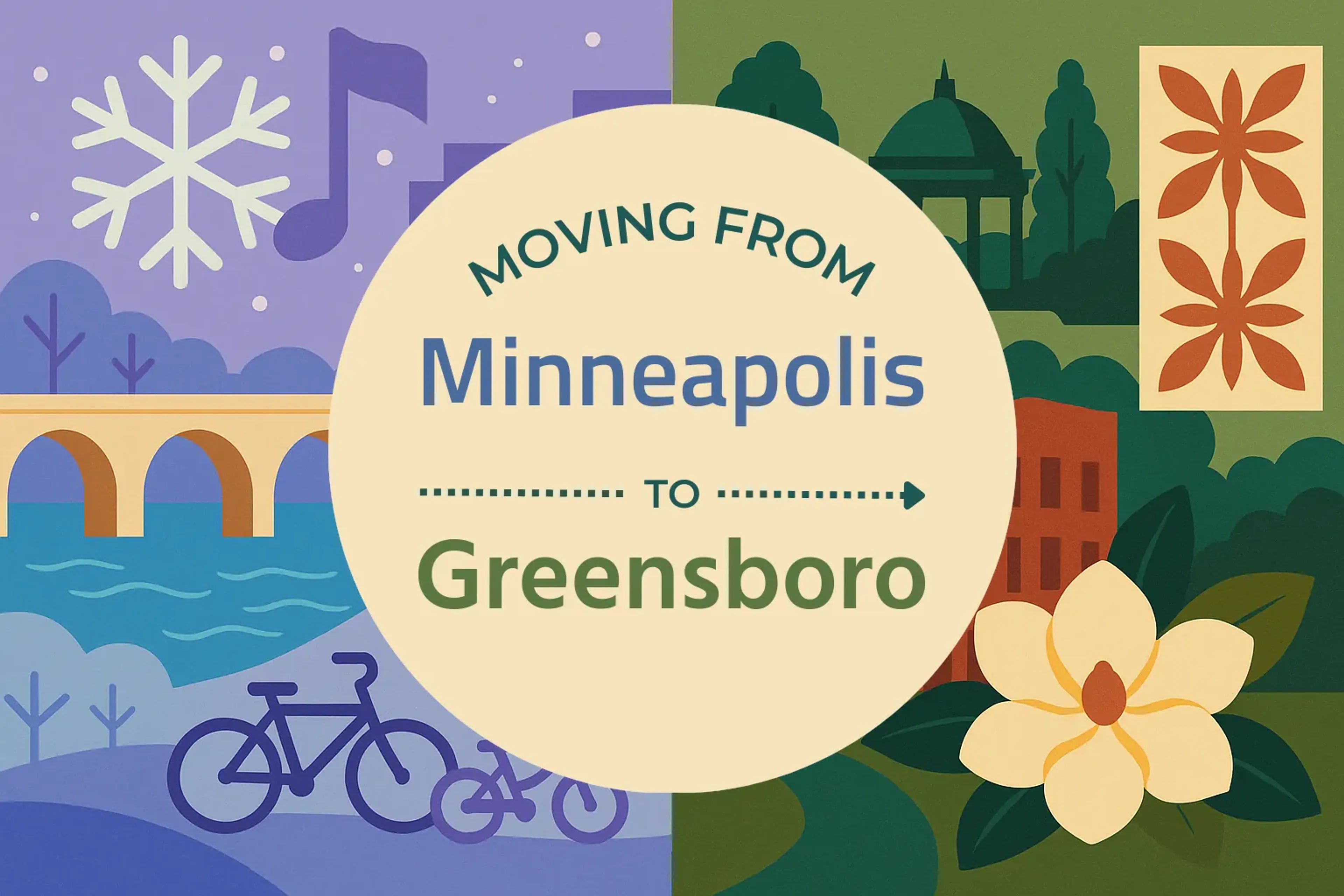 Side-by-side comparison of Minneapolis to Greensboro moving companies