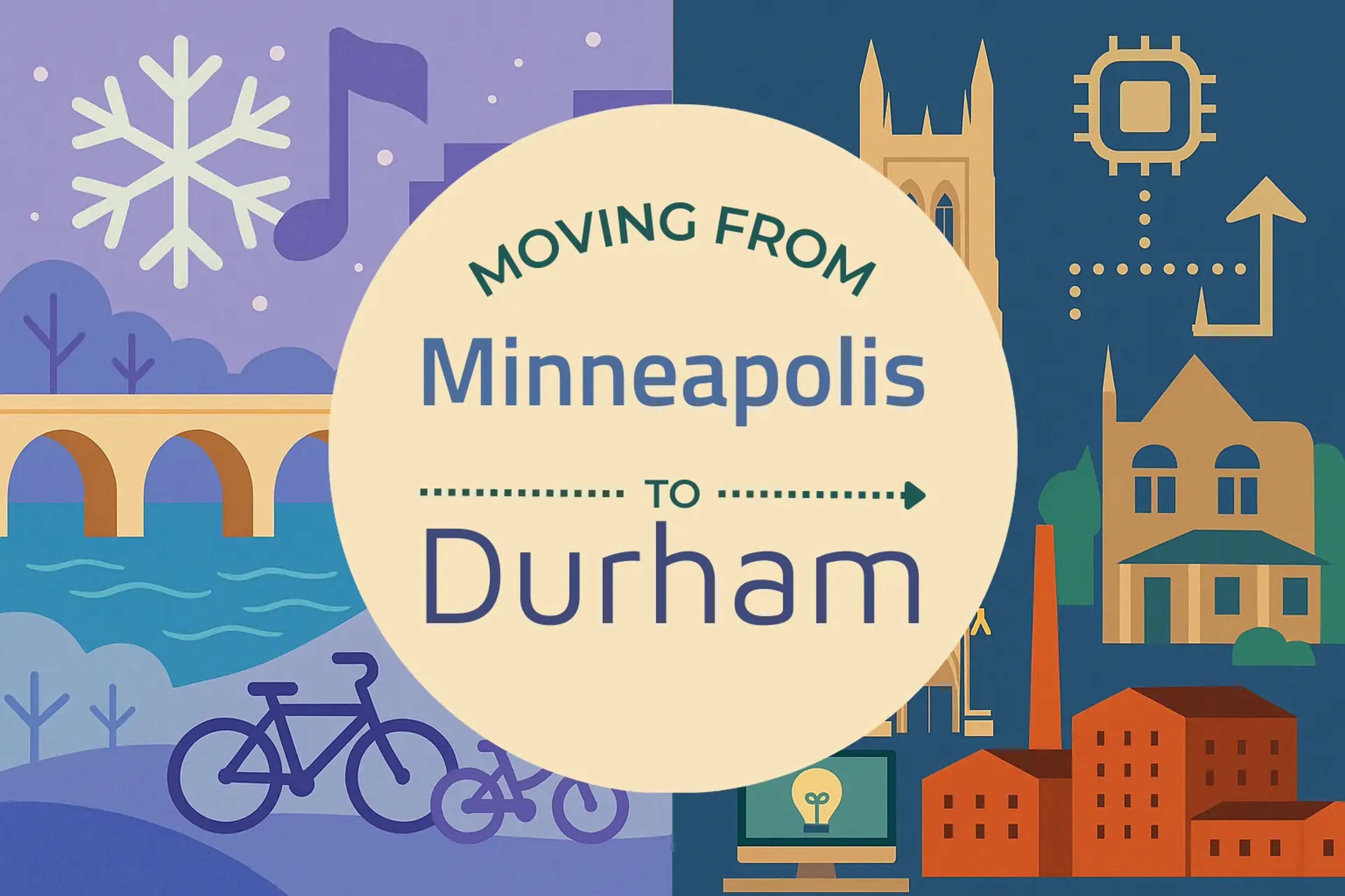 Side-by-side comparison of Minneapolis to Durham moving companies