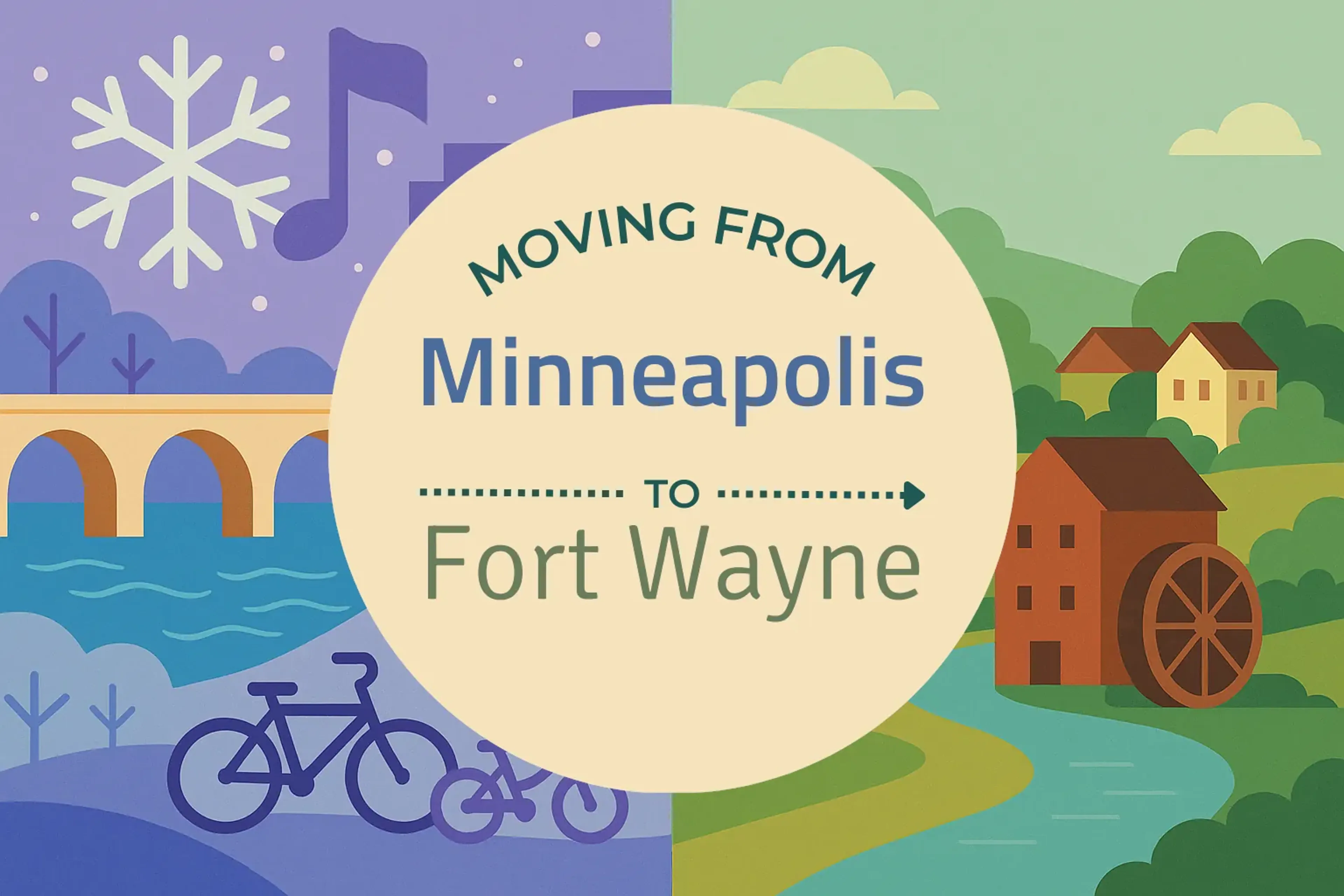 Side-by-side comparison of Minneapolis to Fort Wayne moving companies
