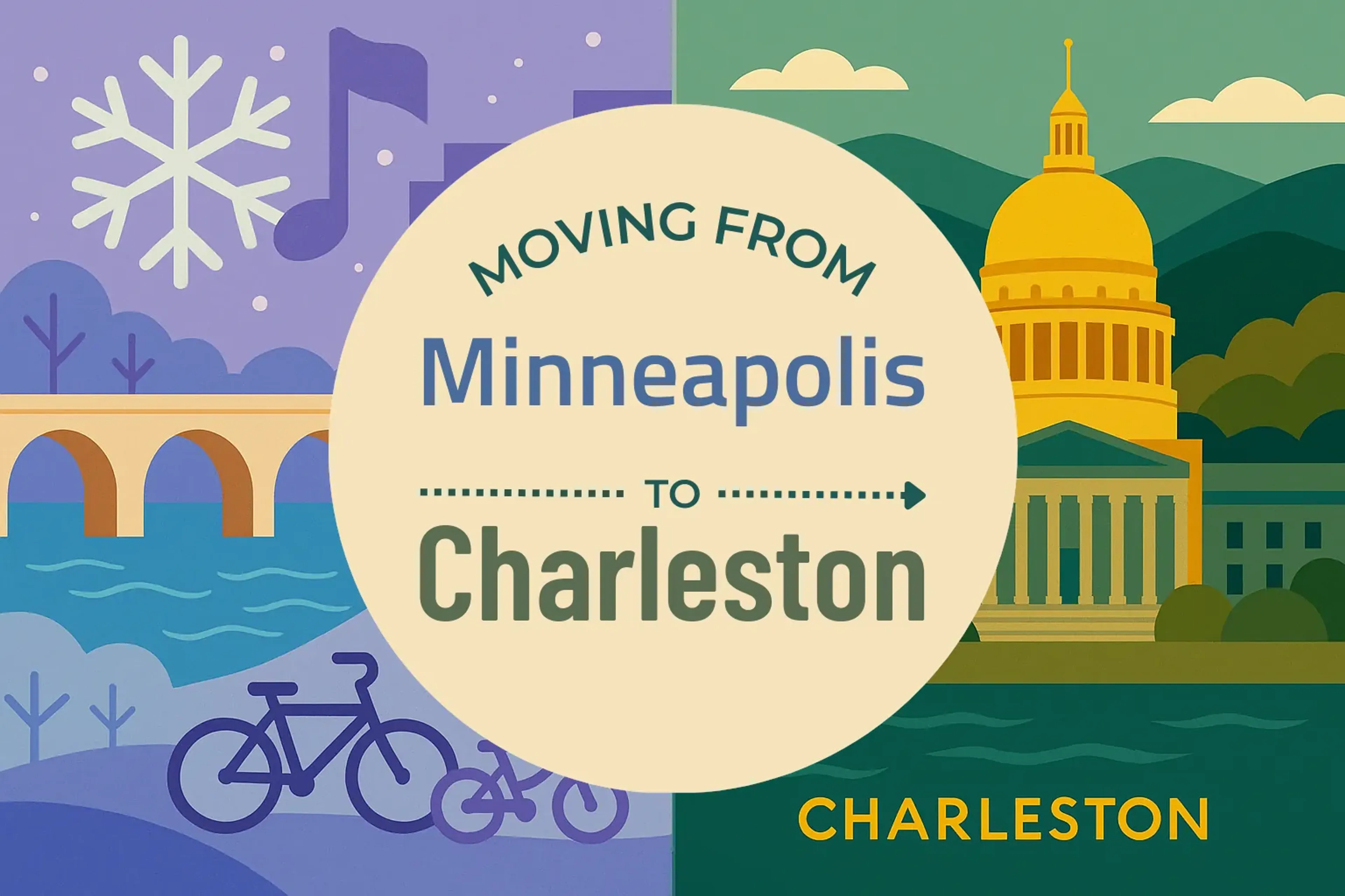Side-by-side comparison of Minneapolis to Charleston moving companies