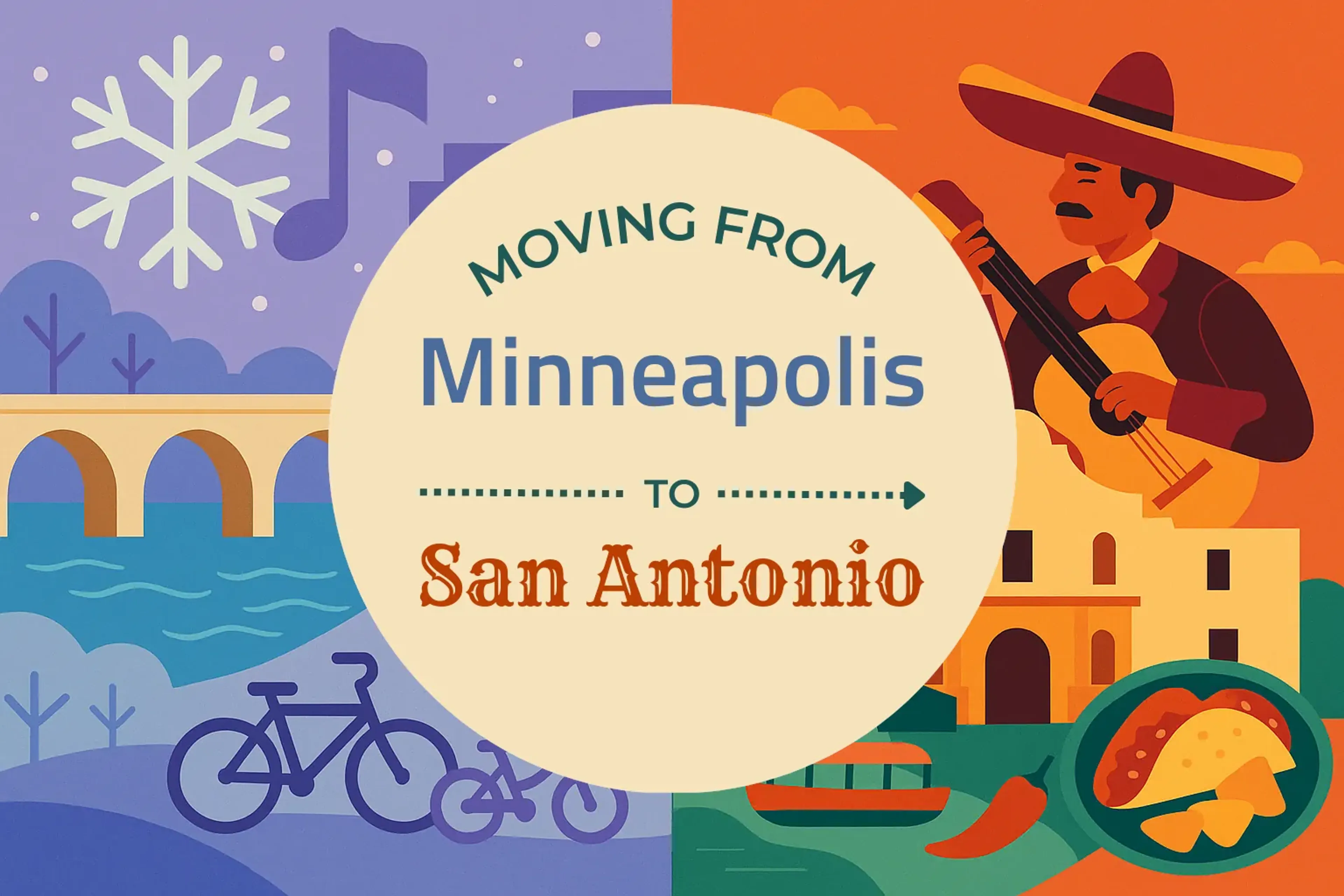 Side-by-side comparison of Minneapolis to San Antonio moving companies