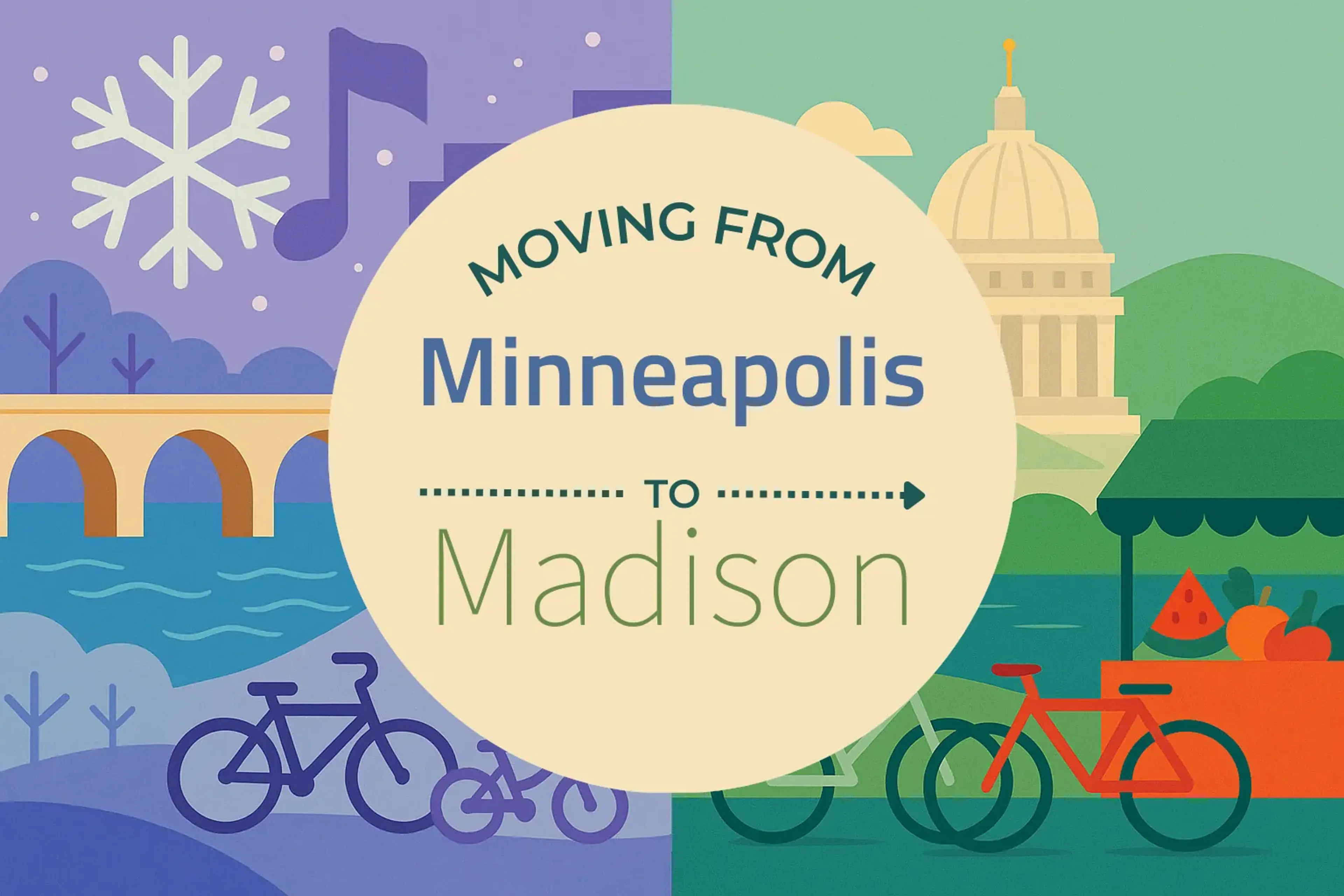 Side-by-side comparison of Minneapolis to Madison moving companies