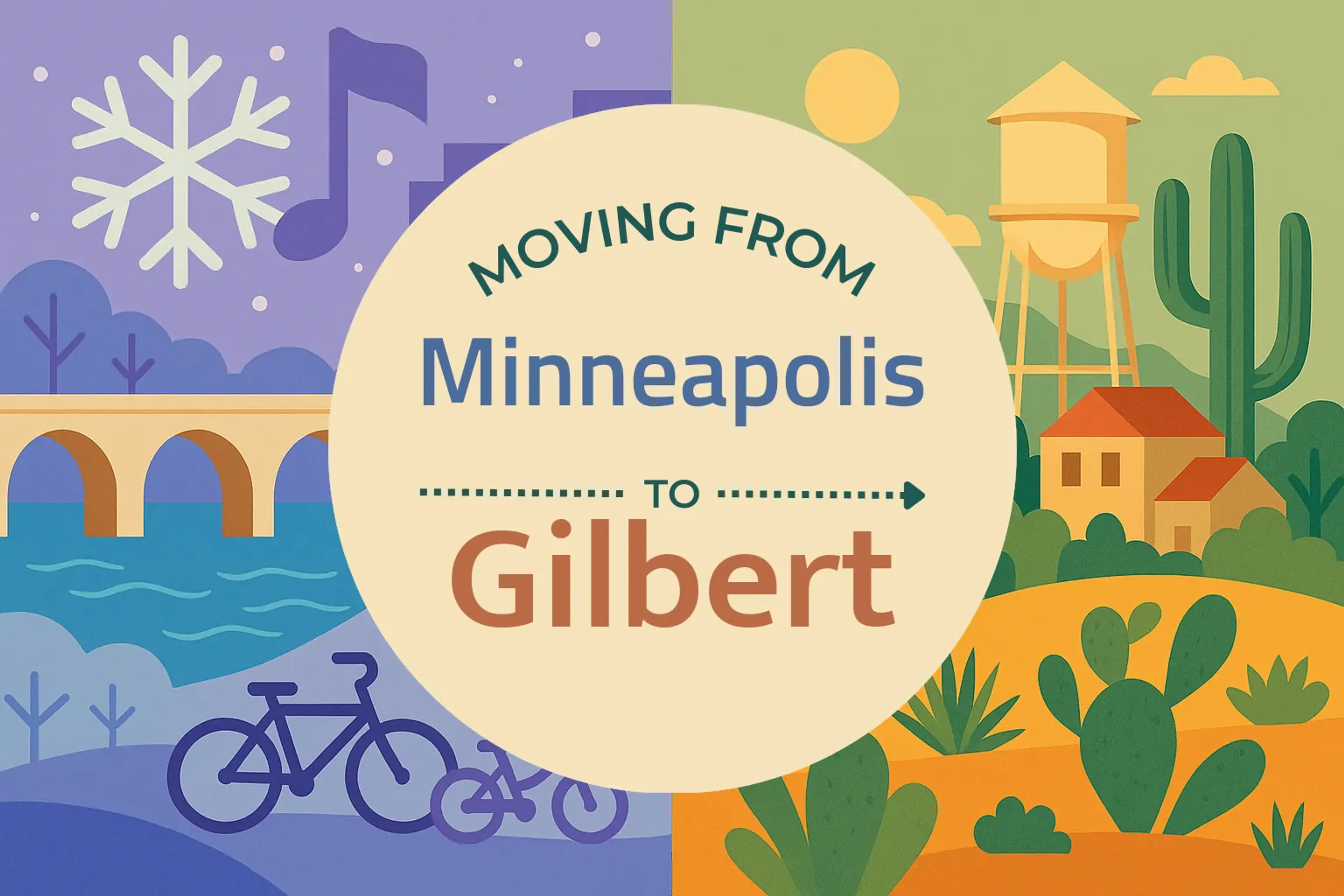 Side-by-side comparison of Minneapolis to Gilbert moving companies