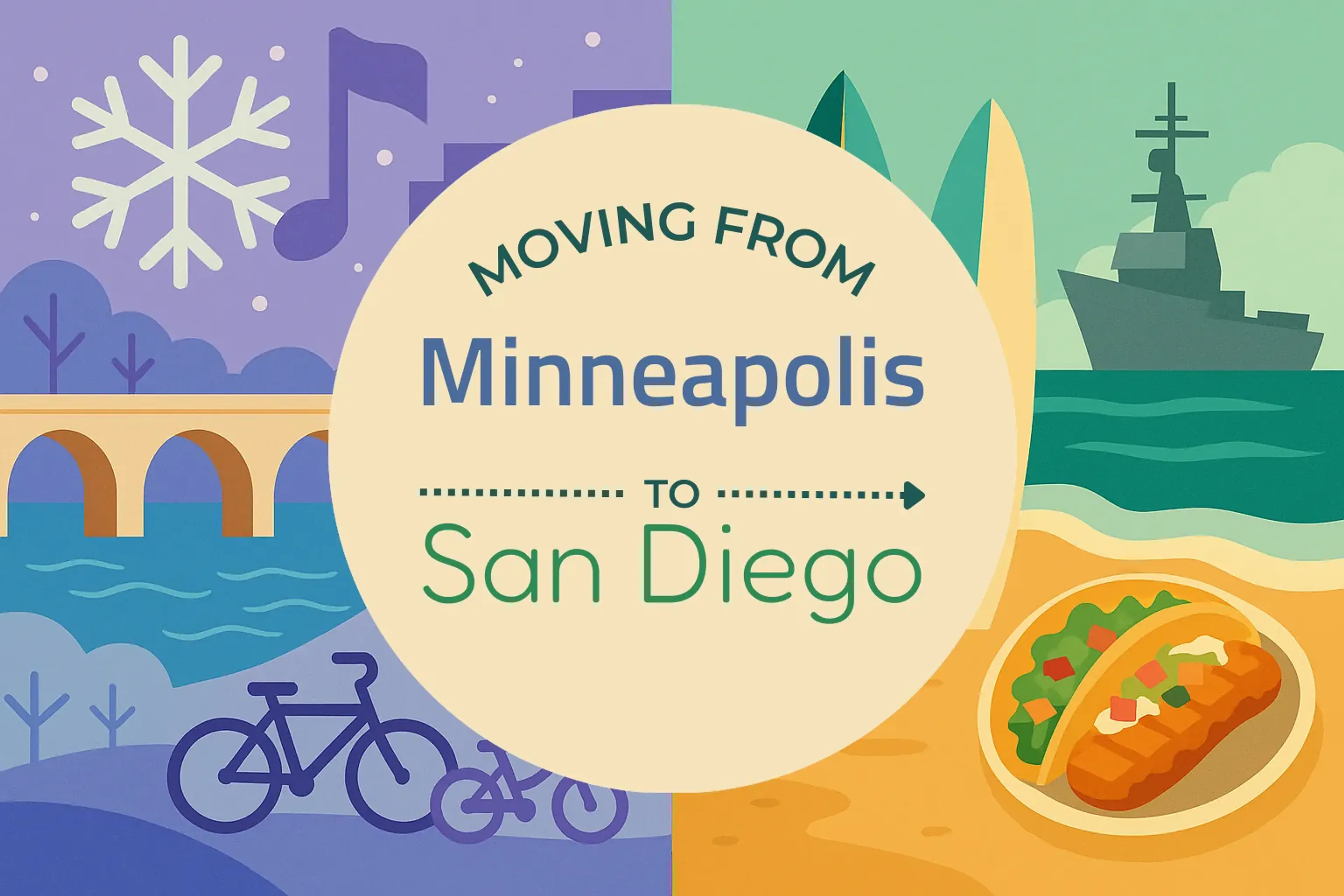 Side-by-side comparison of Minneapolis to San Diego moving companies