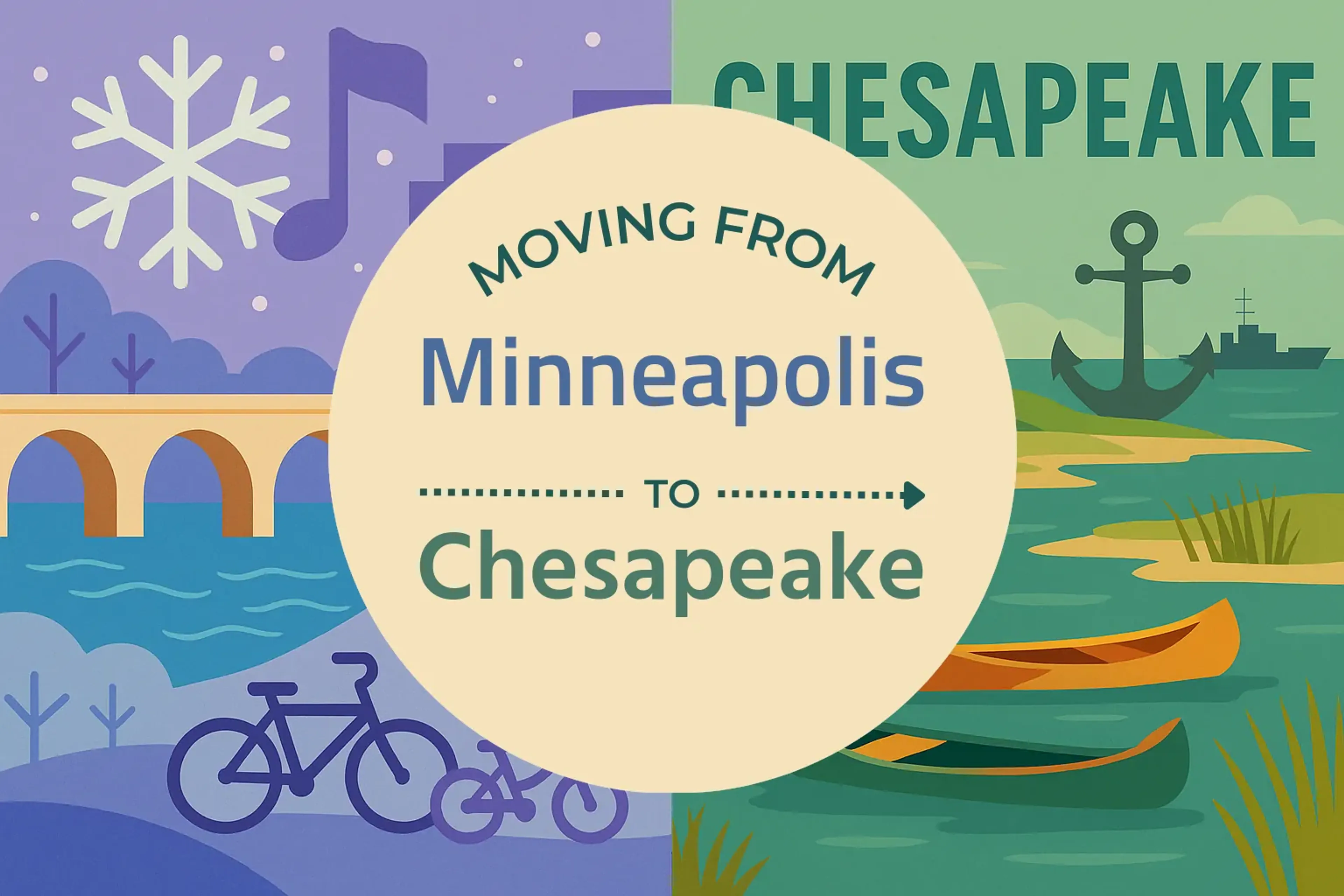 Side-by-side comparison of Minneapolis to Chesapeake moving companies