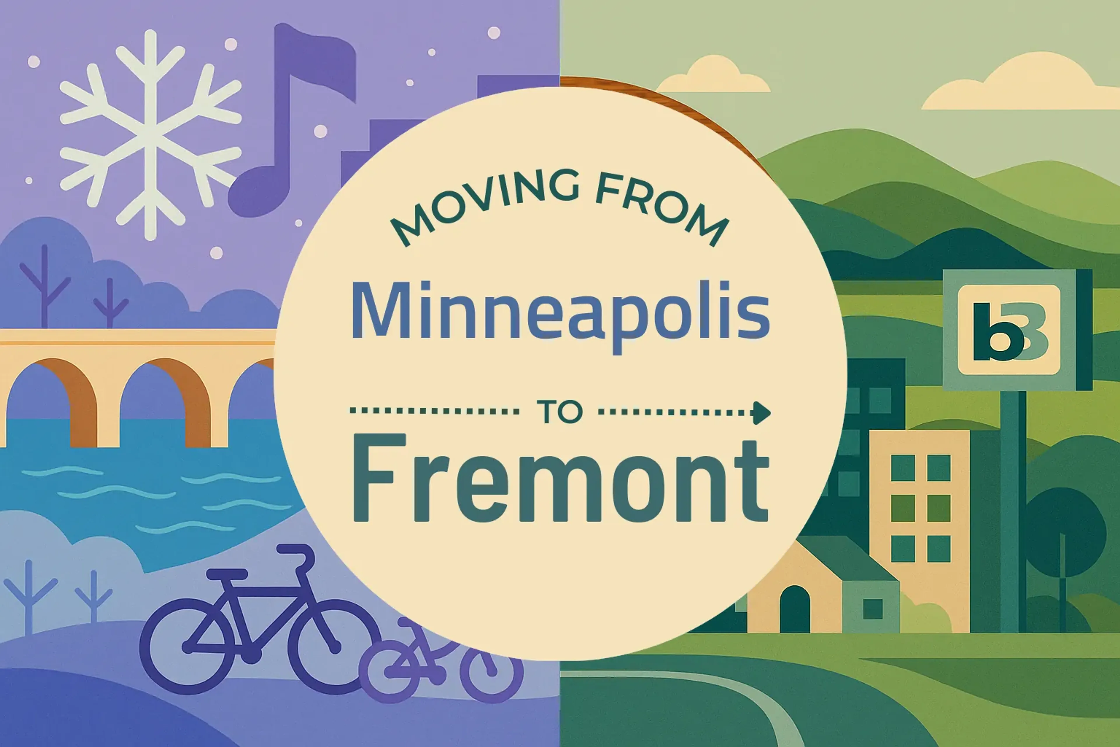 Side-by-side comparison of Minneapolis to Fremont moving companies