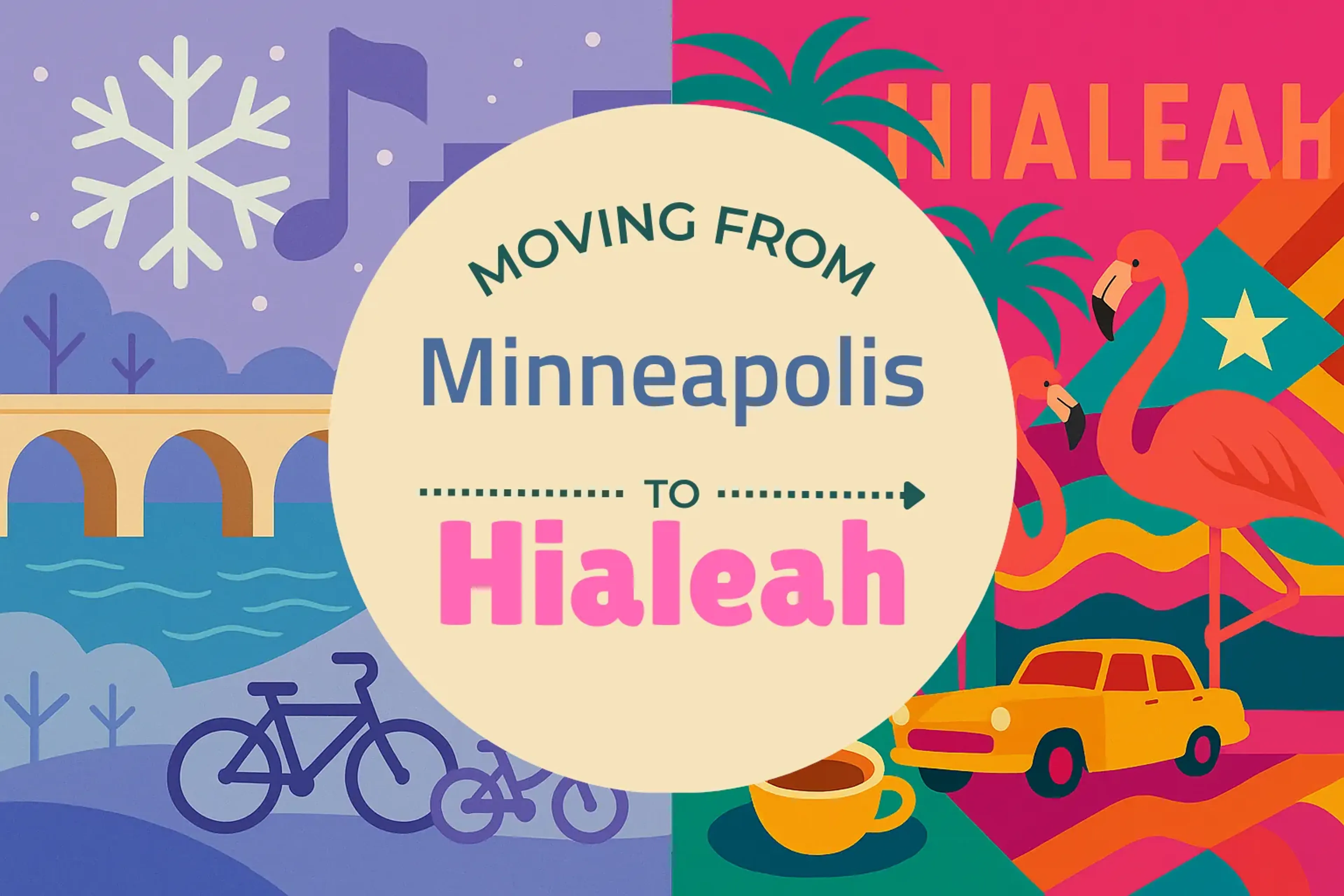 Side-by-side comparison of Minneapolis to Hialeah moving companies
