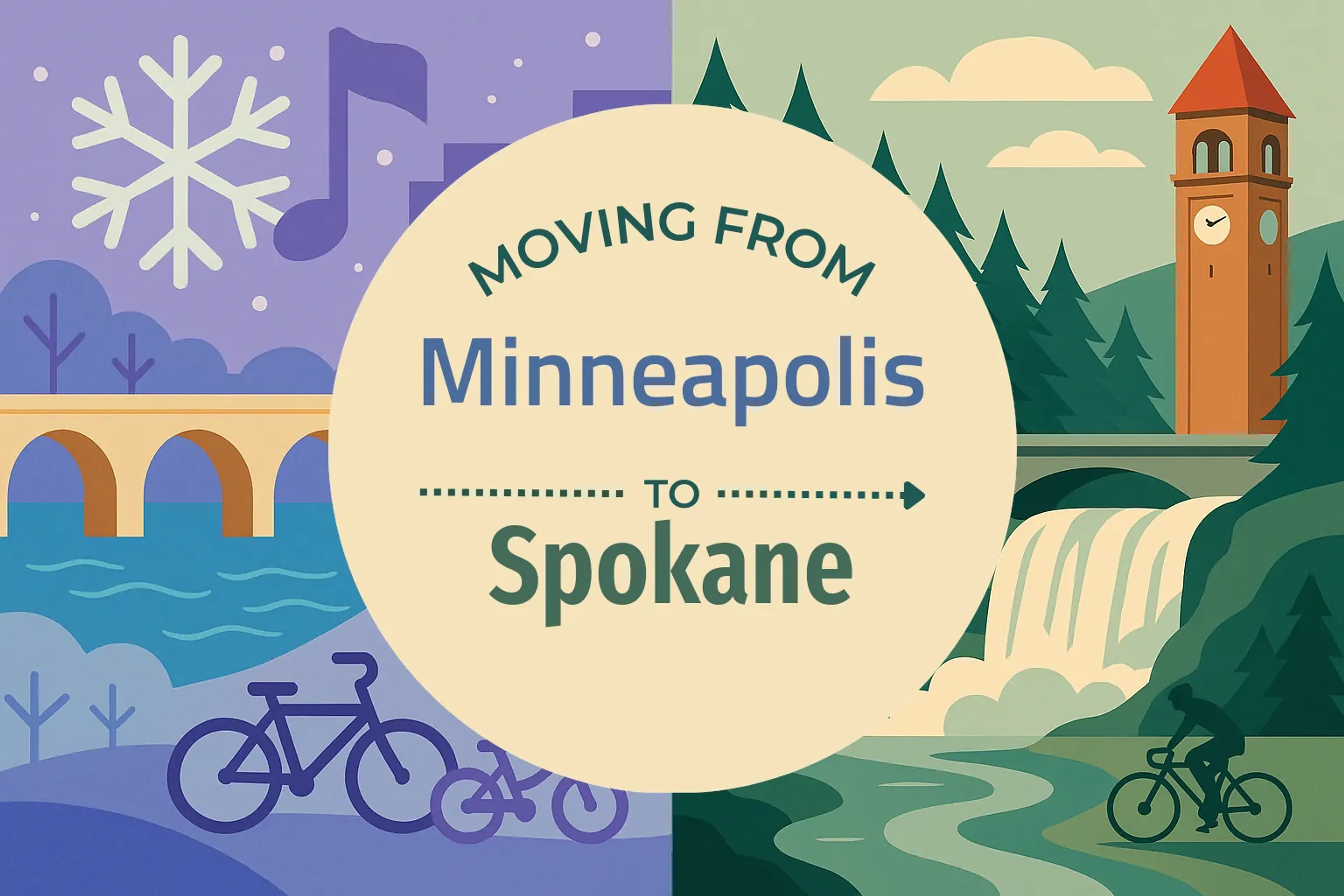 Side-by-side comparison of Minneapolis to Spokane moving companies