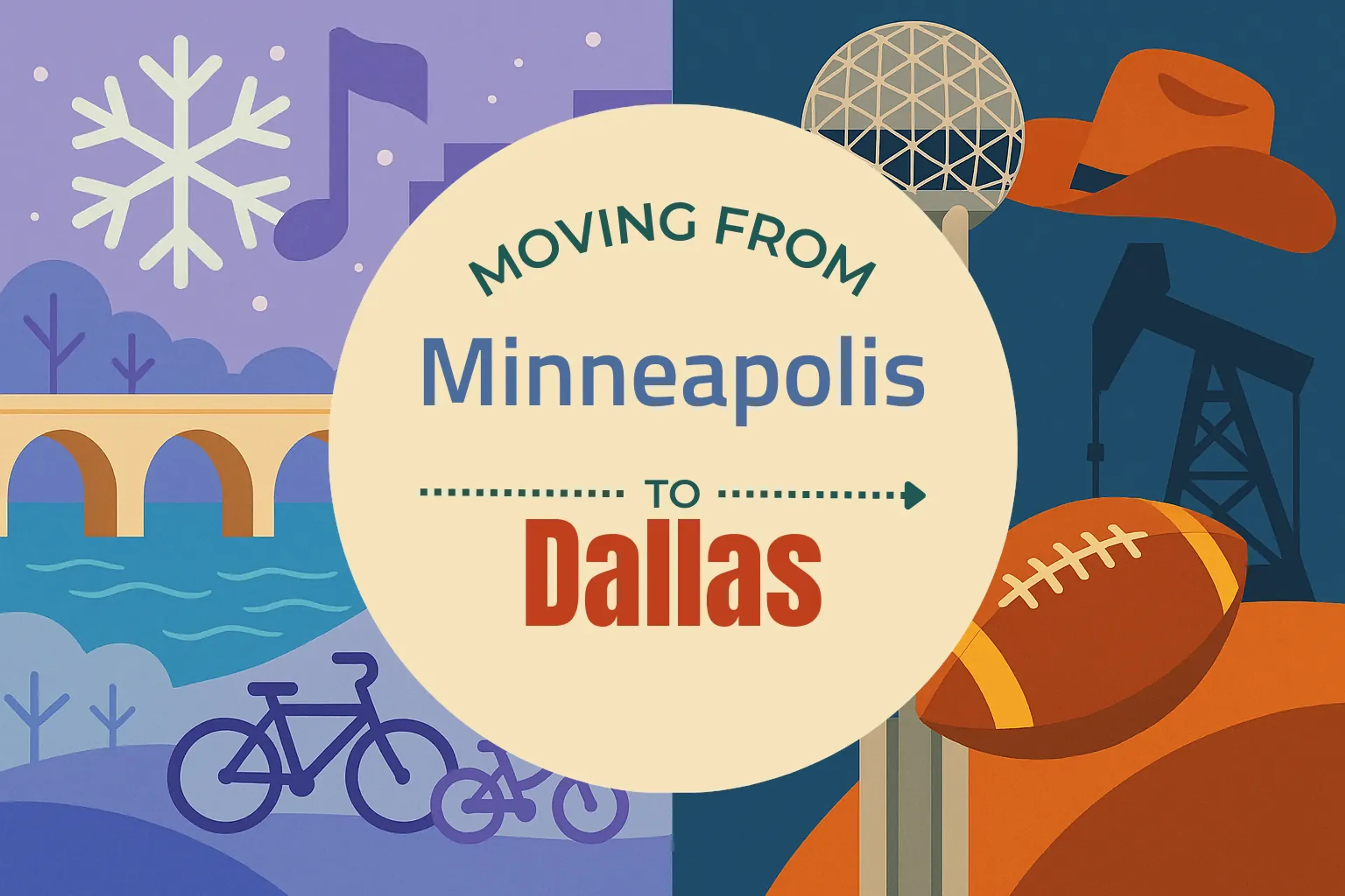 Side-by-side comparison of Minneapolis to Dallas moving companies