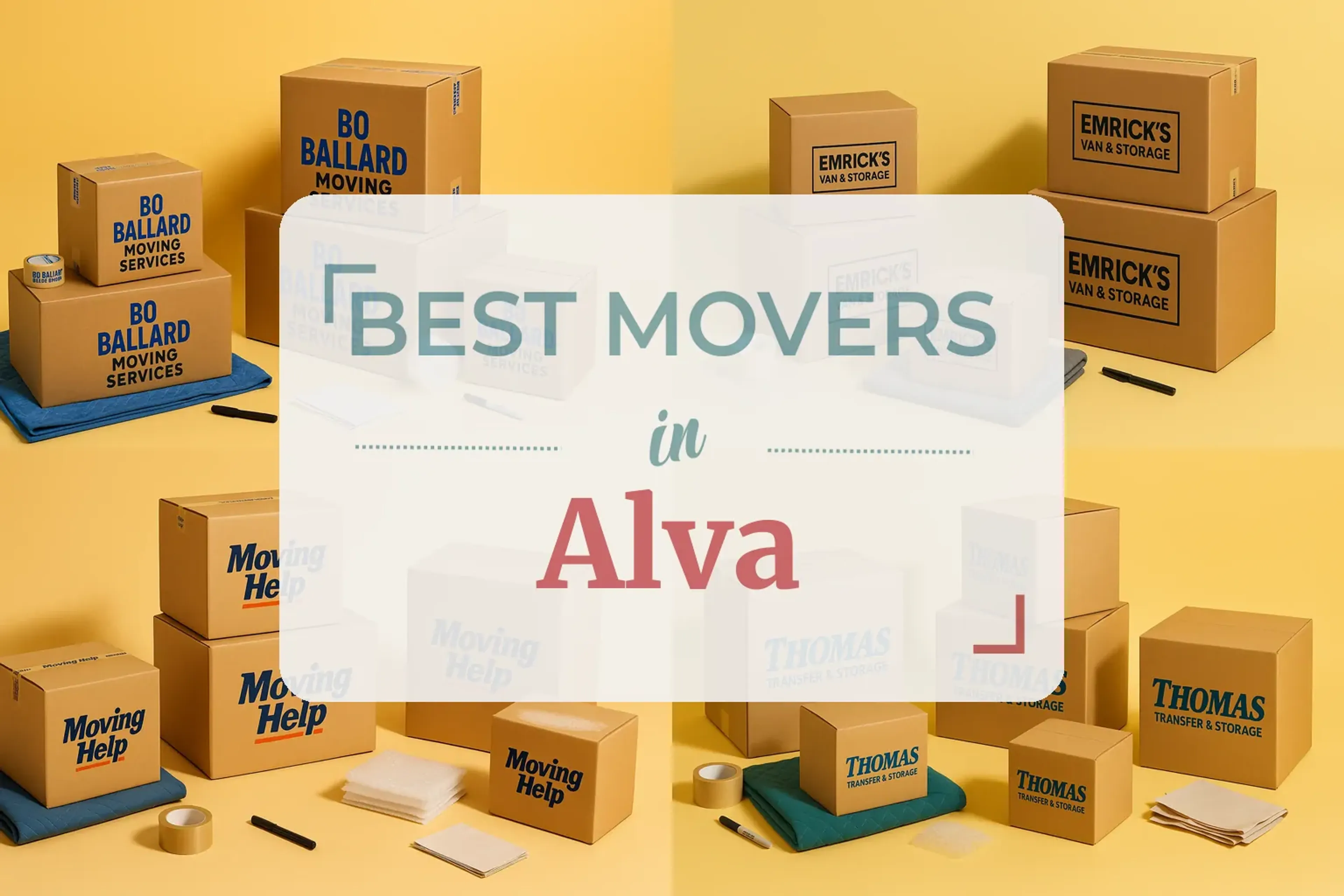 Side-by-side comparison of Alva moving companies
