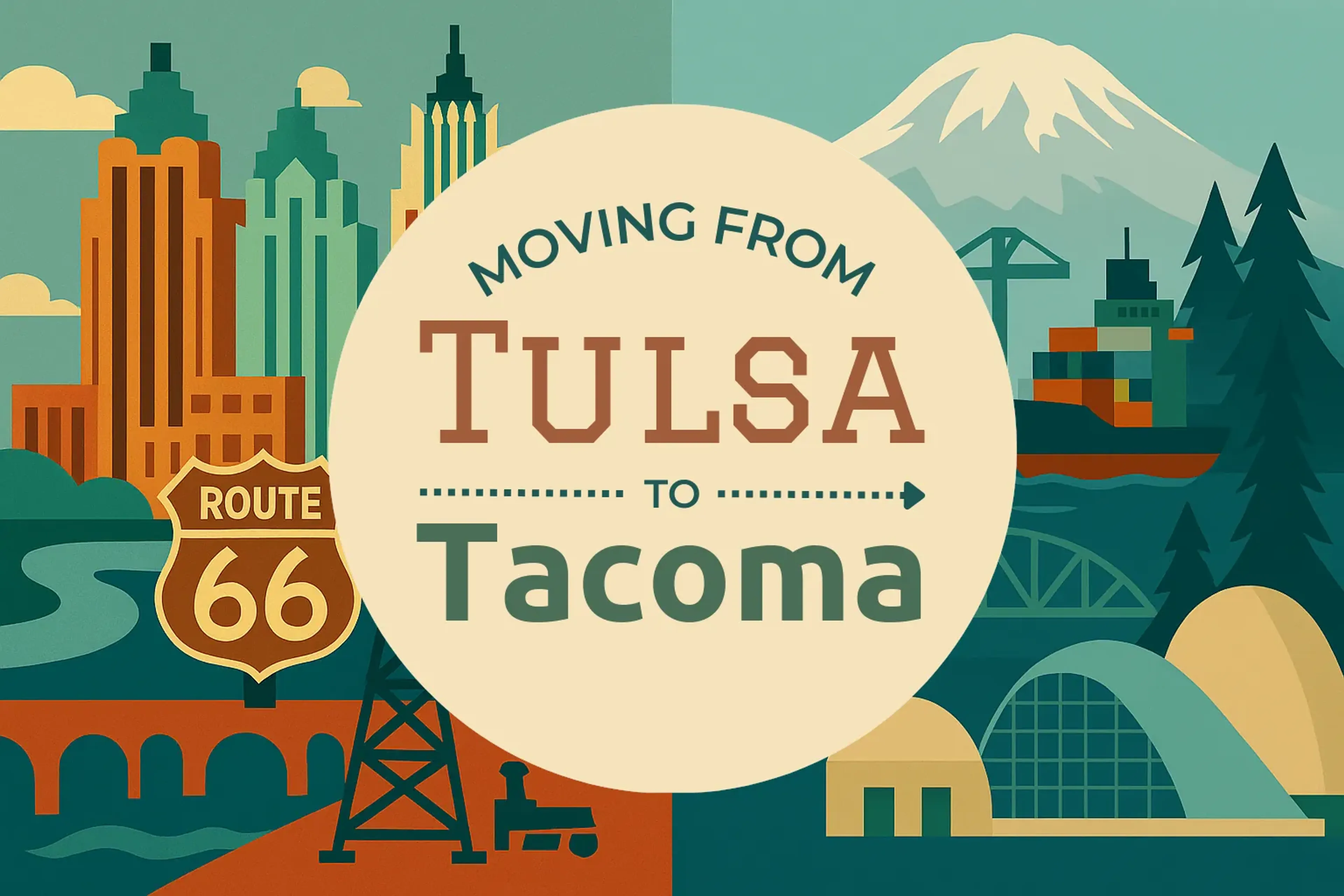 Side-by-side comparison of Tulsa to Tacoma moving companies