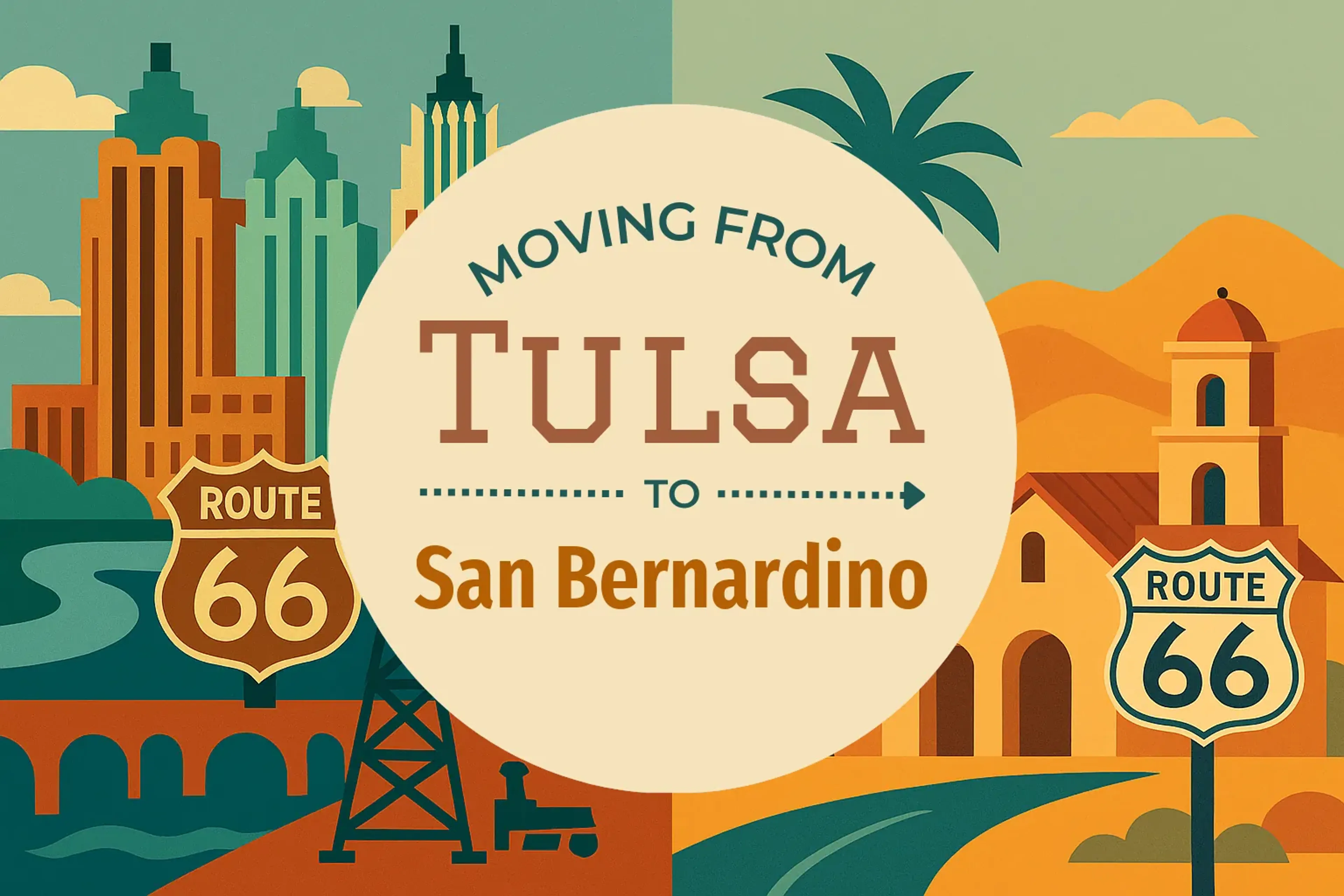 Side-by-side comparison of Tulsa to San Bernardino moving companies