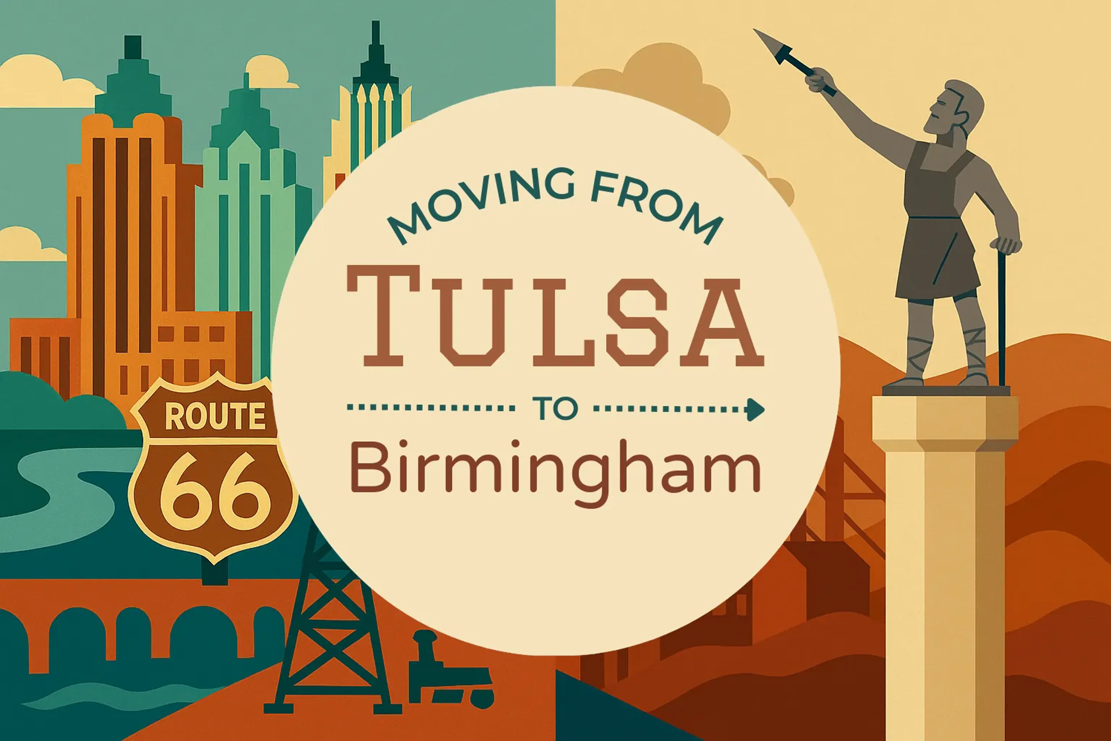 Side-by-side comparison of Tulsa to Birmingham moving companies