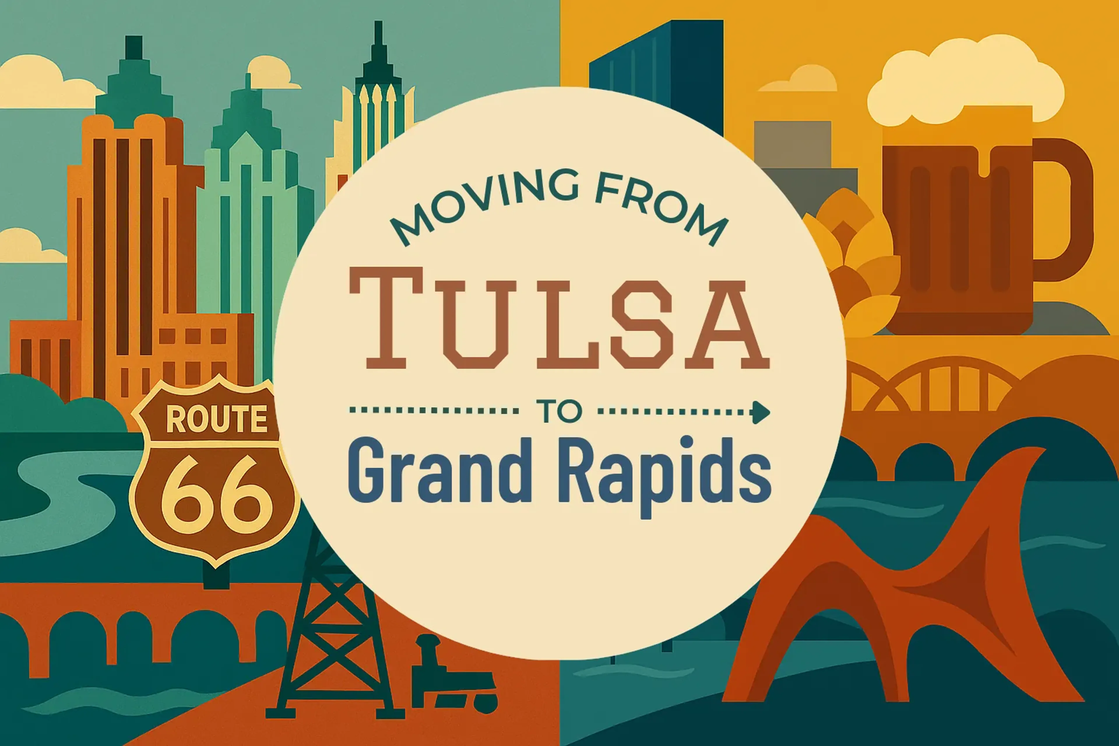 Side-by-side comparison of Tulsa to Grand Rapids moving companies