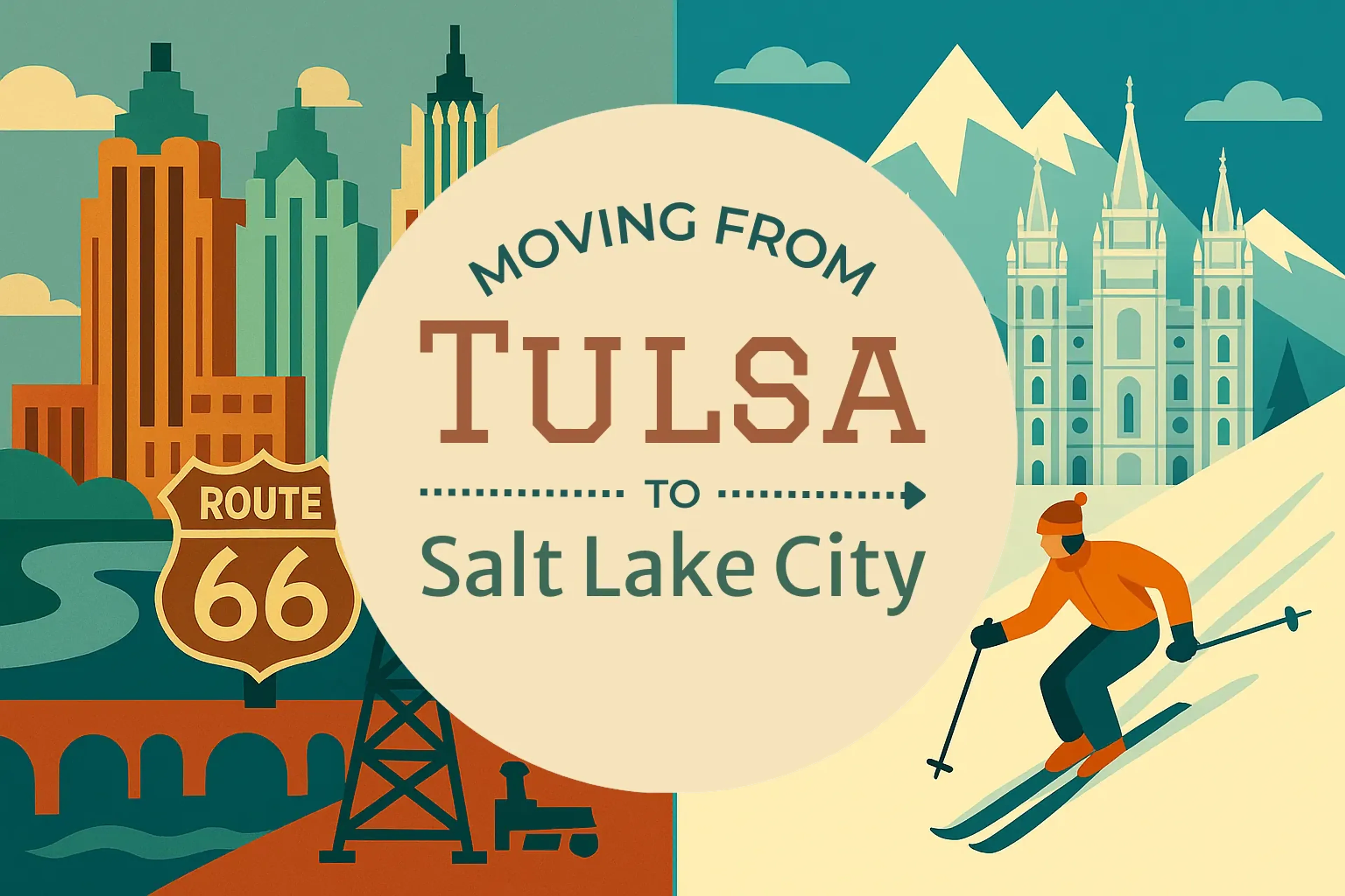 Side-by-side comparison of Tulsa to Salt Lake City moving companies