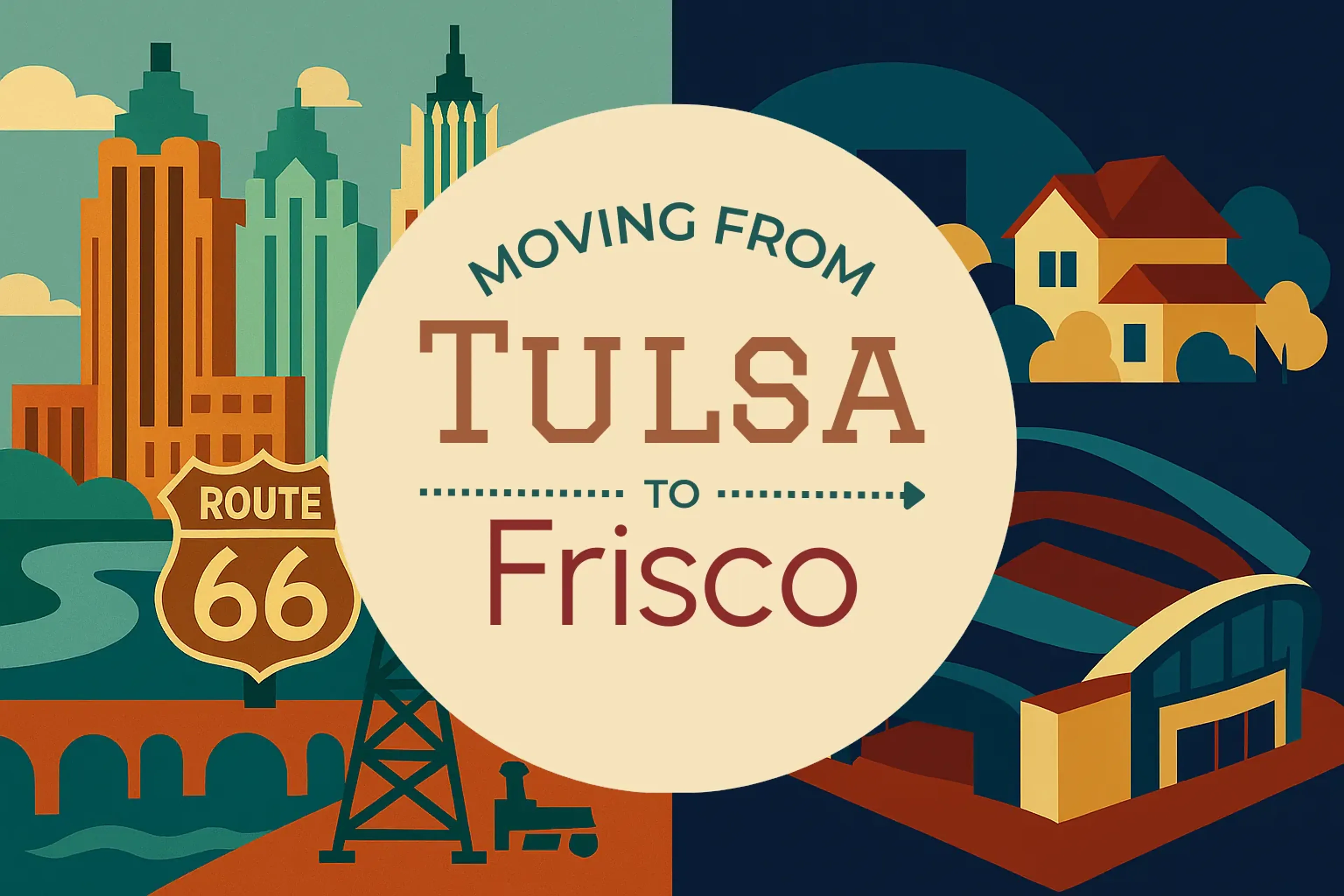 Side-by-side comparison of Tulsa to Frisco moving companies