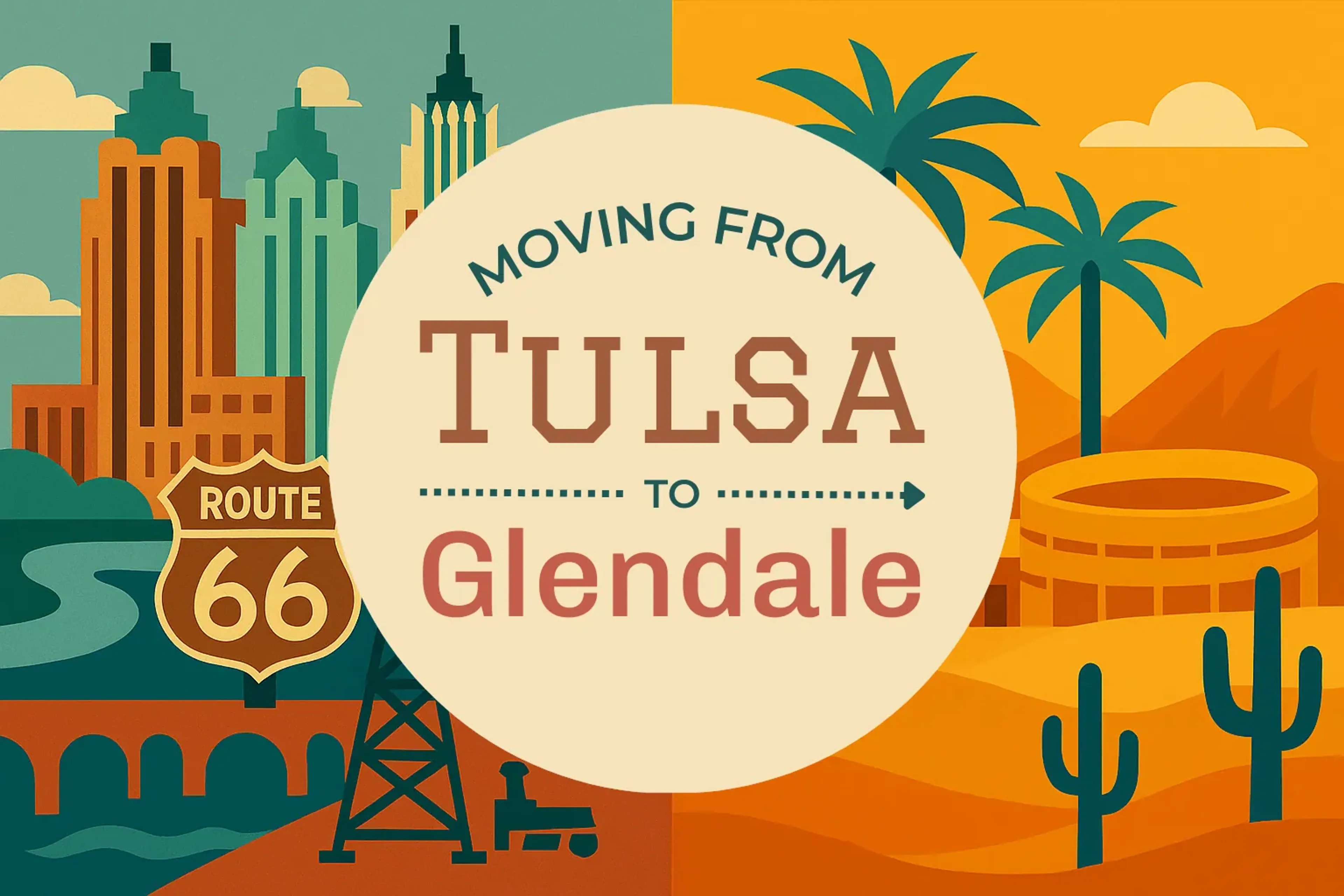Side-by-side comparison of Tulsa to Glendale moving companies