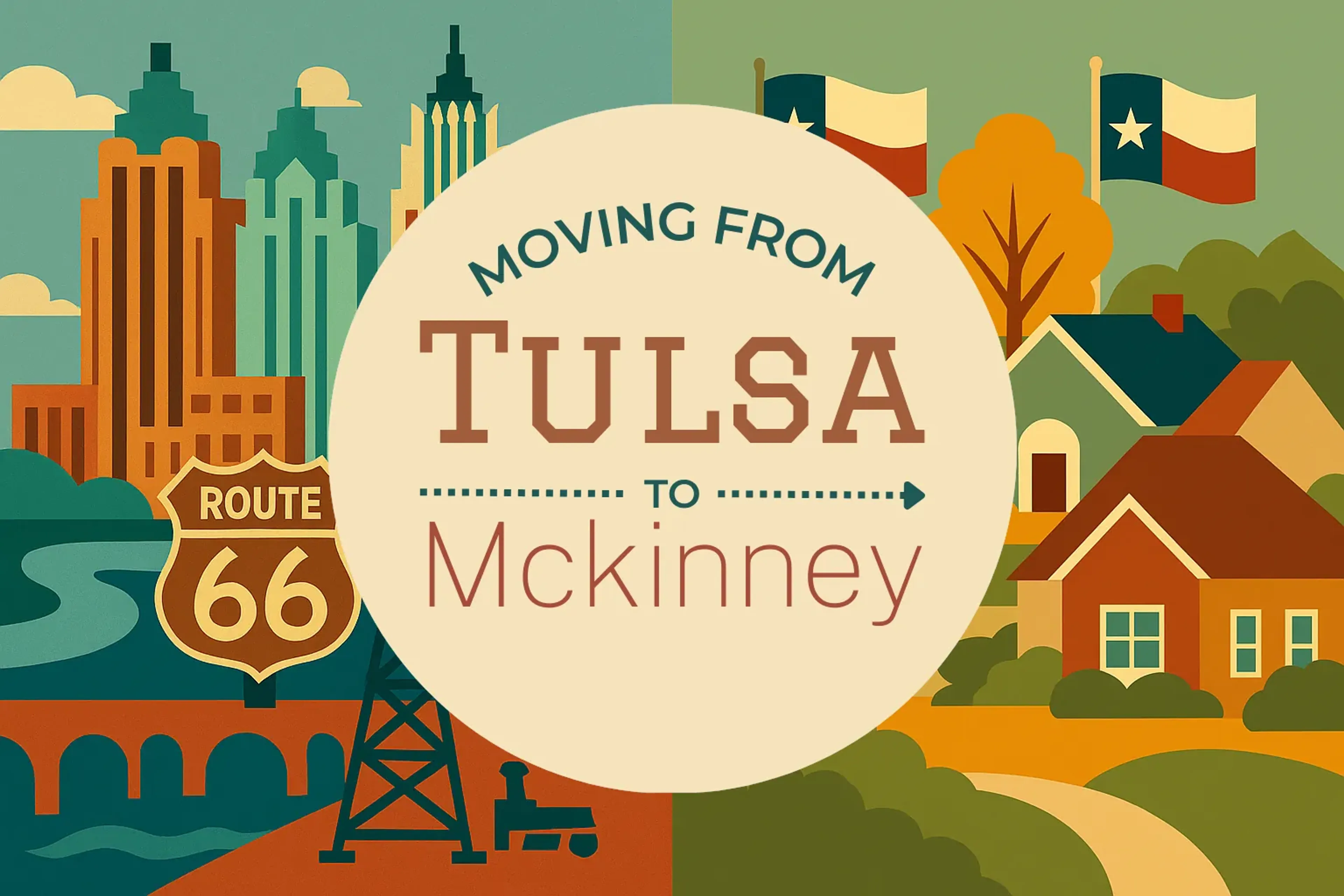Side-by-side comparison of Tulsa to Mckinney moving companies