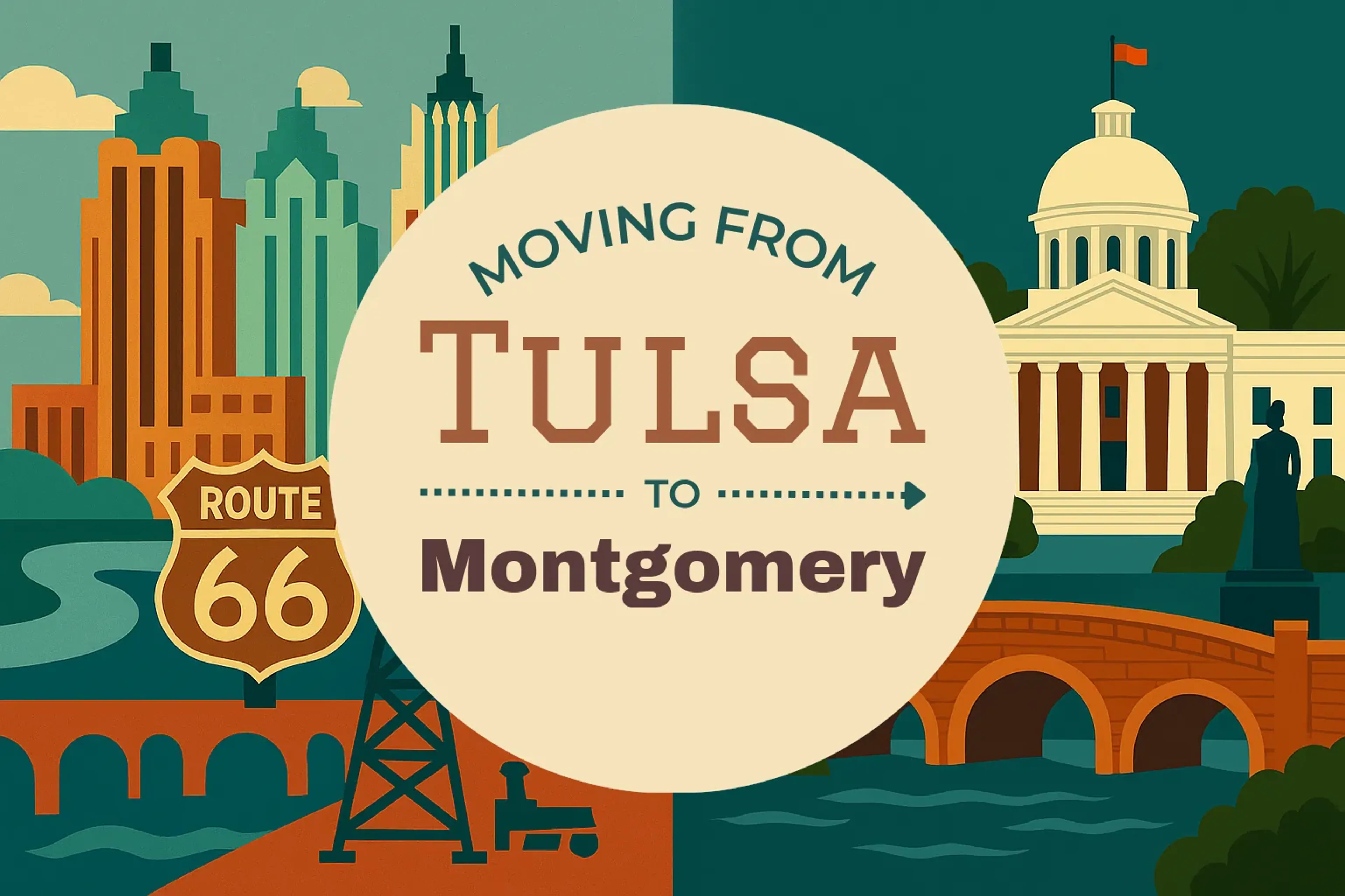 Side-by-side comparison of Tulsa to Montgomery moving companies