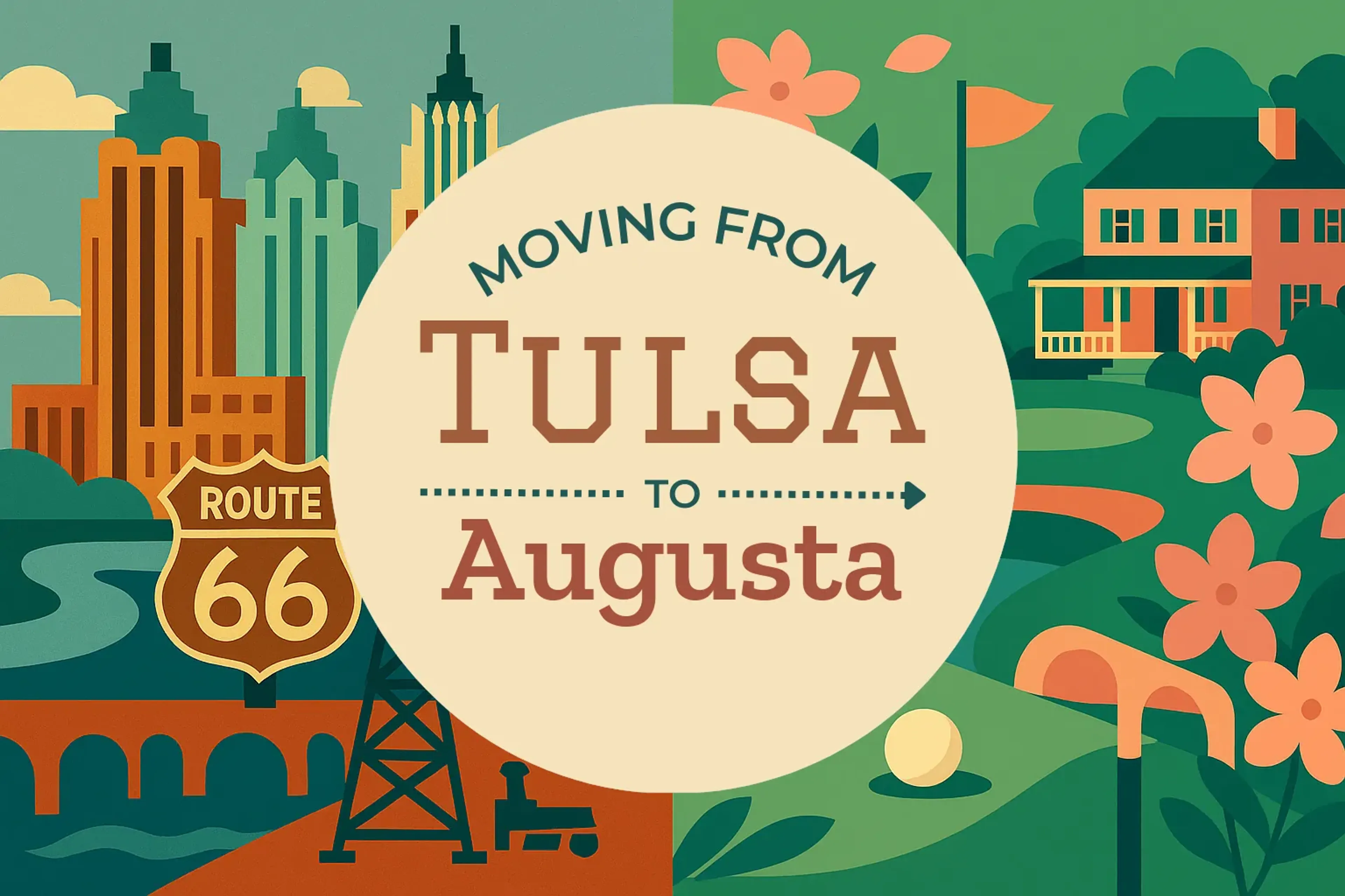 Side-by-side comparison of Tulsa to Augusta moving companies