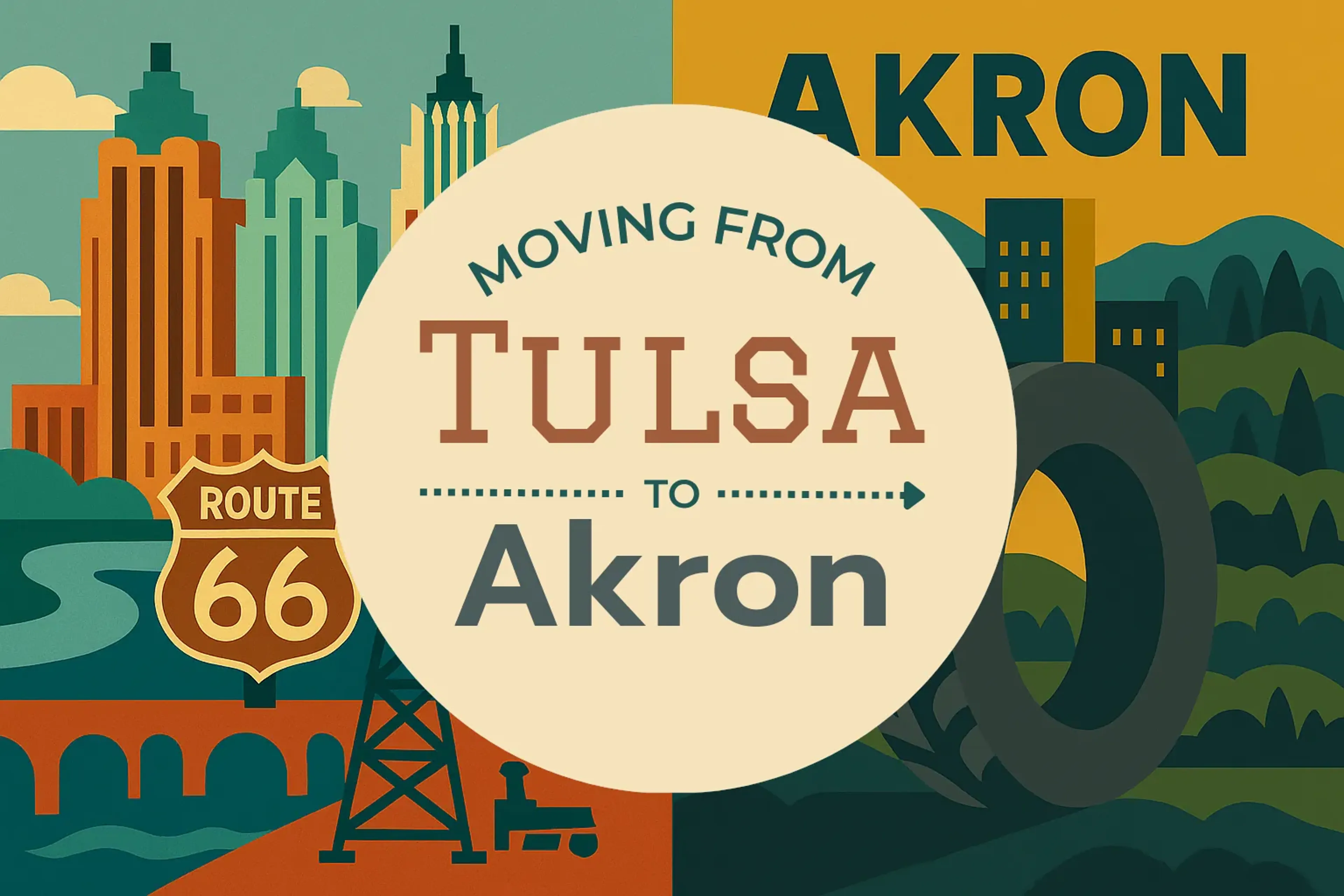 Side-by-side comparison of Tulsa to Akron moving companies