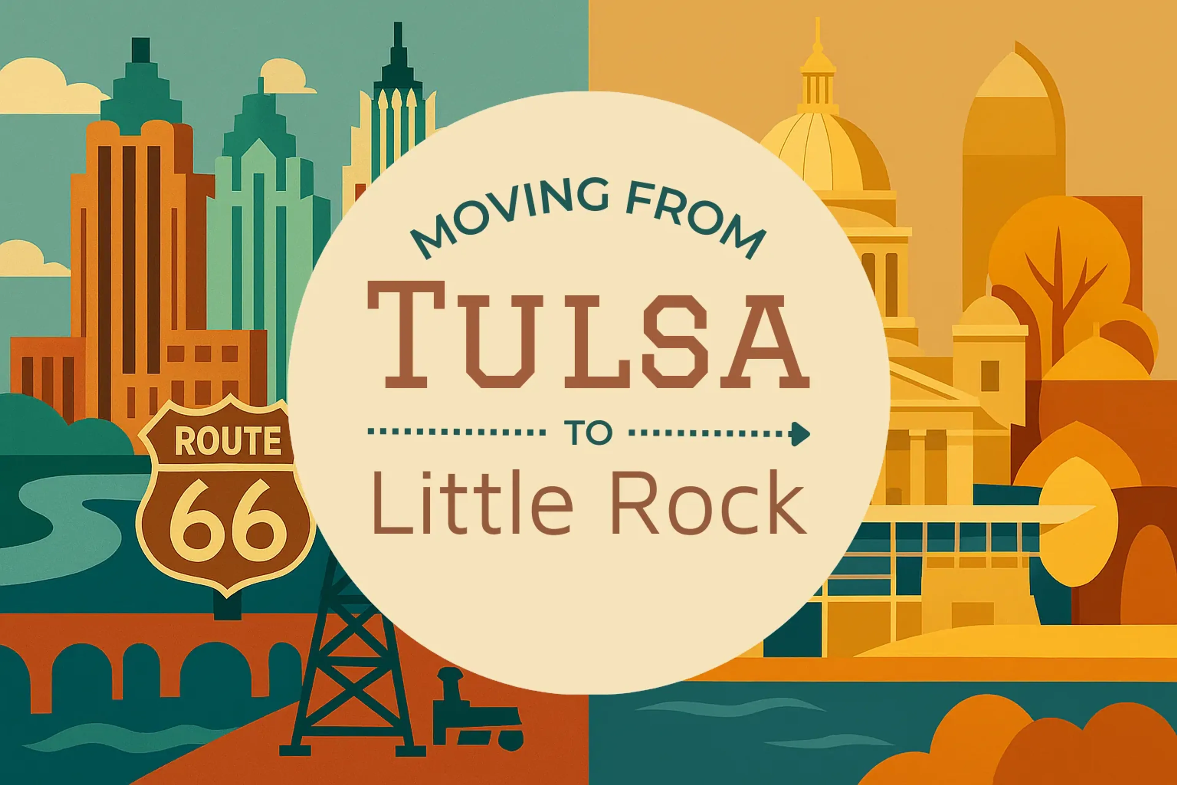 Side-by-side comparison of Tulsa to Little Rock moving companies