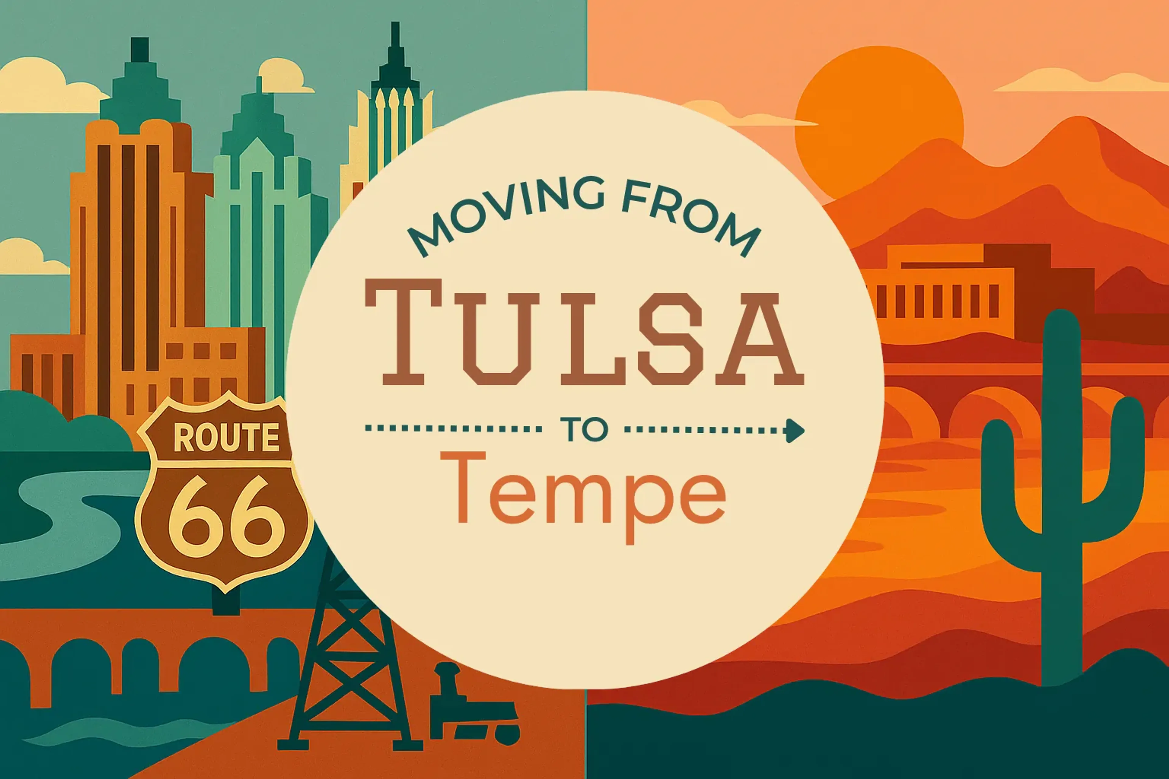 Side-by-side comparison of Tulsa to Tempe moving companies