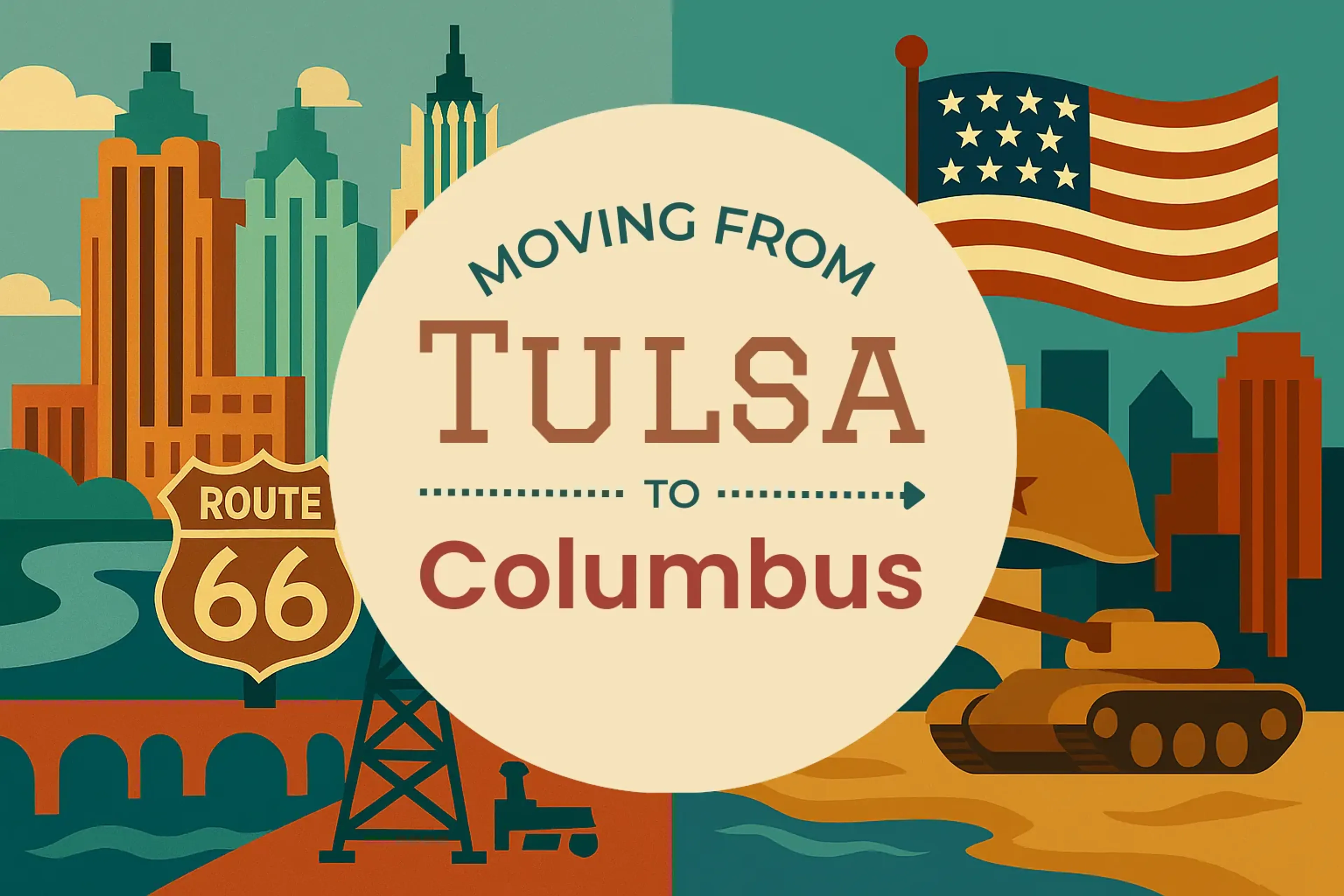 Side-by-side comparison of Tulsa to Columbus moving companies