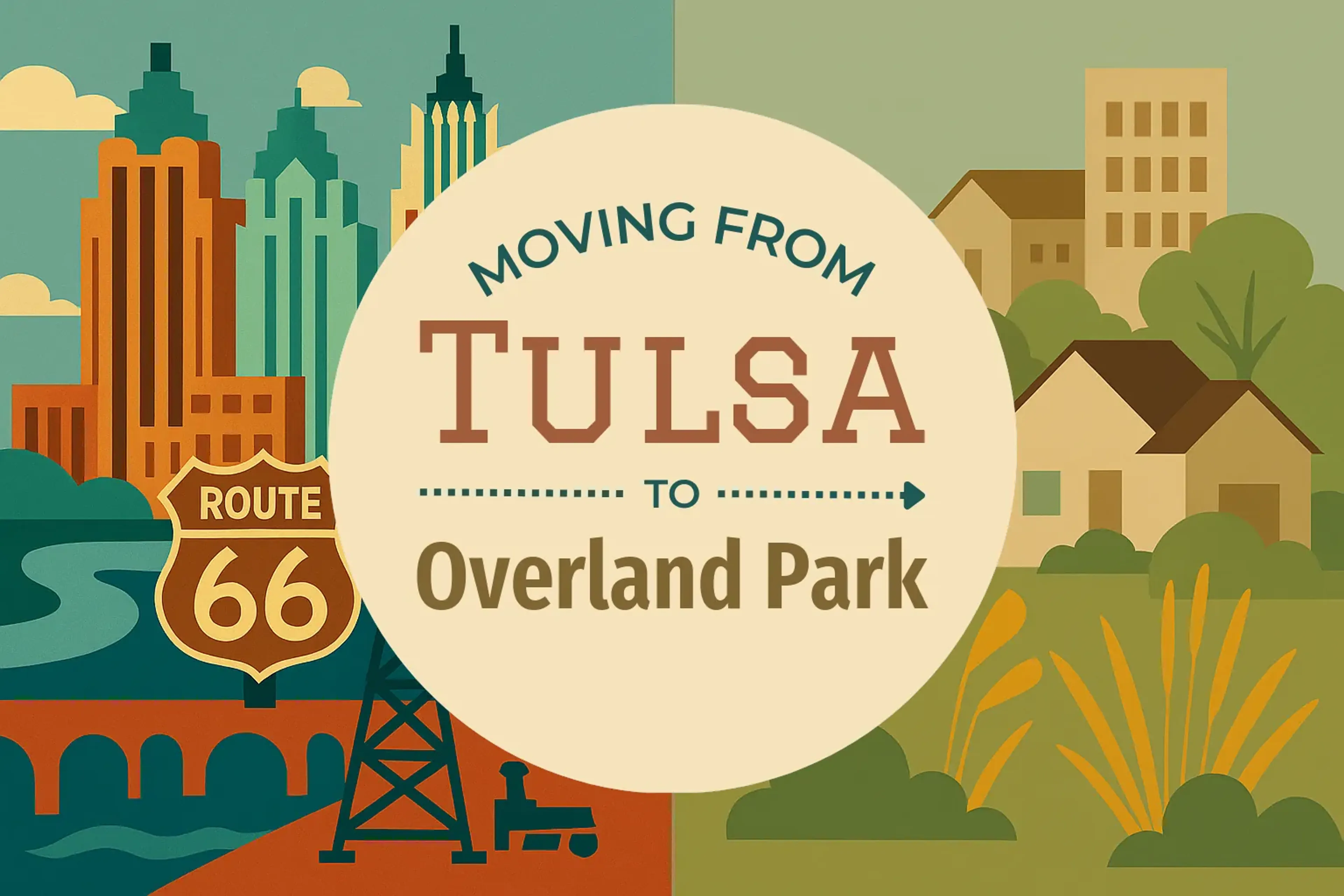 Side-by-side comparison of Tulsa to Overland Park moving companies