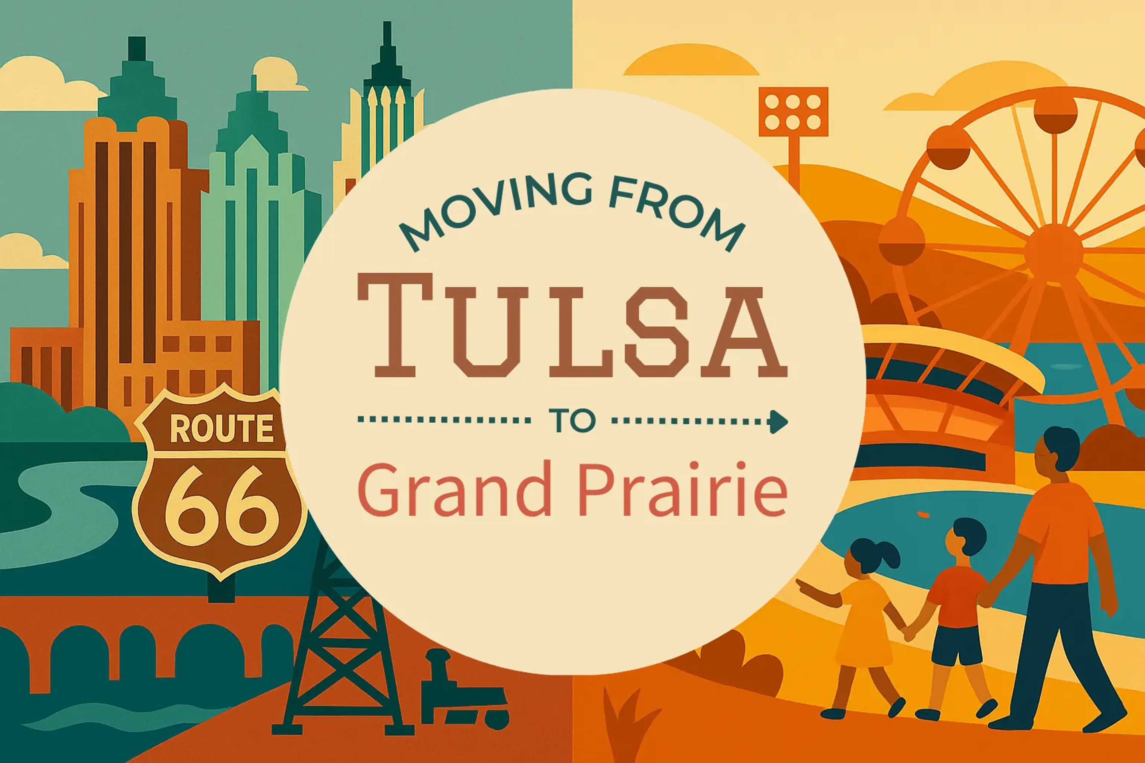 Side-by-side comparison of Tulsa to Grand Prairie moving companies