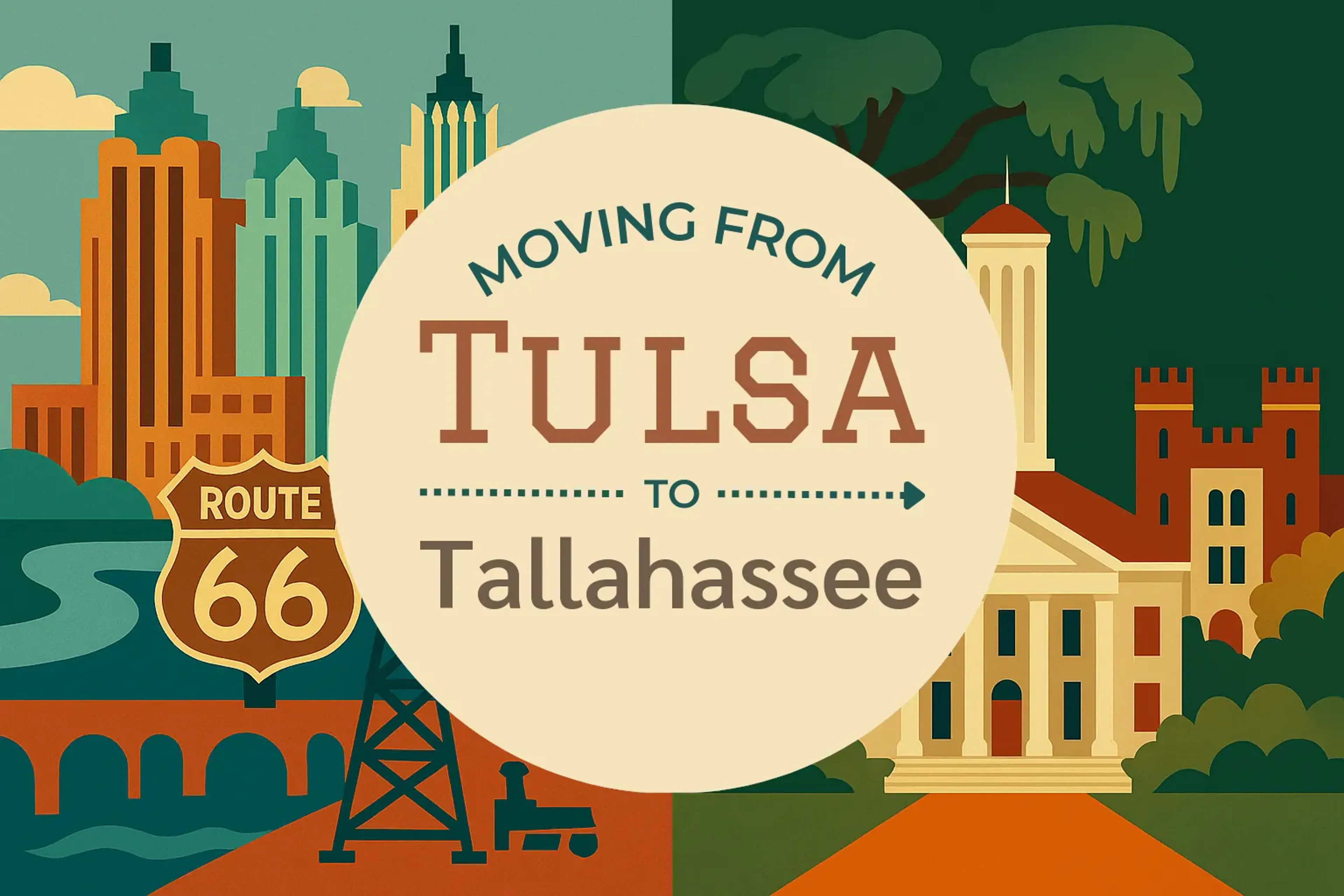 Side-by-side comparison of Tulsa to Tallahassee moving companies