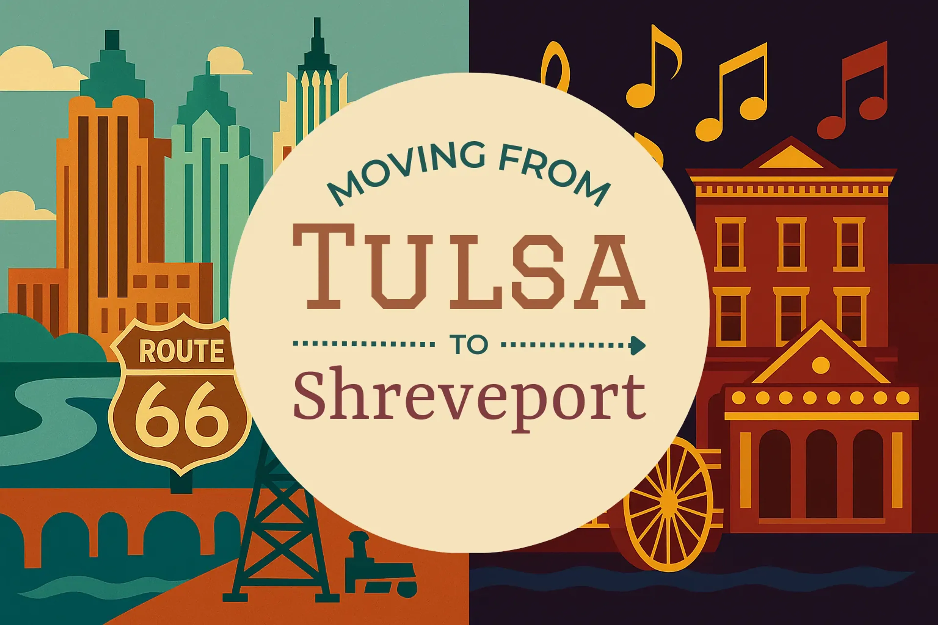 Side-by-side comparison of Tulsa to Shreveport moving companies