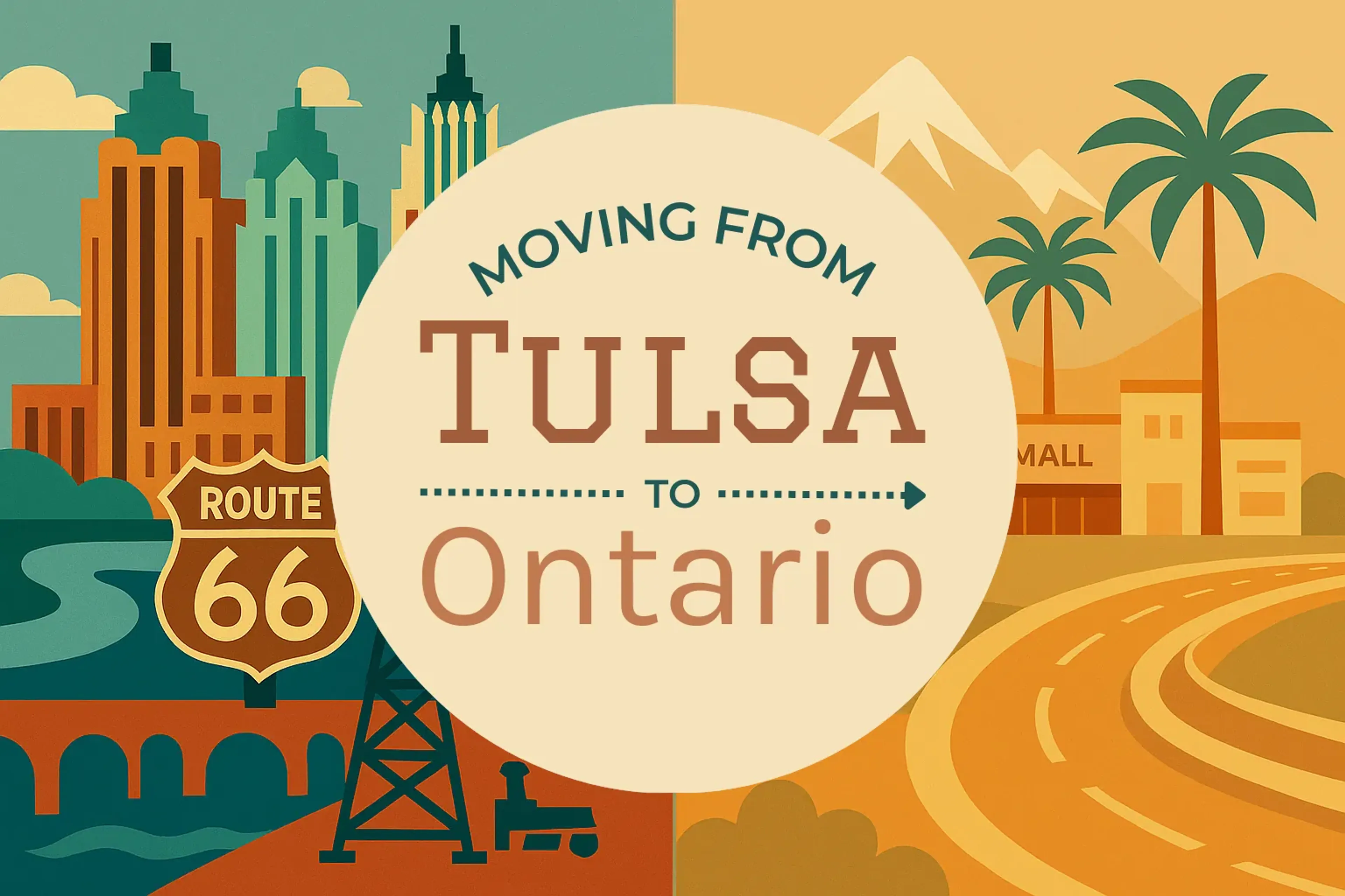 Side-by-side comparison of Tulsa to Ontario moving companies