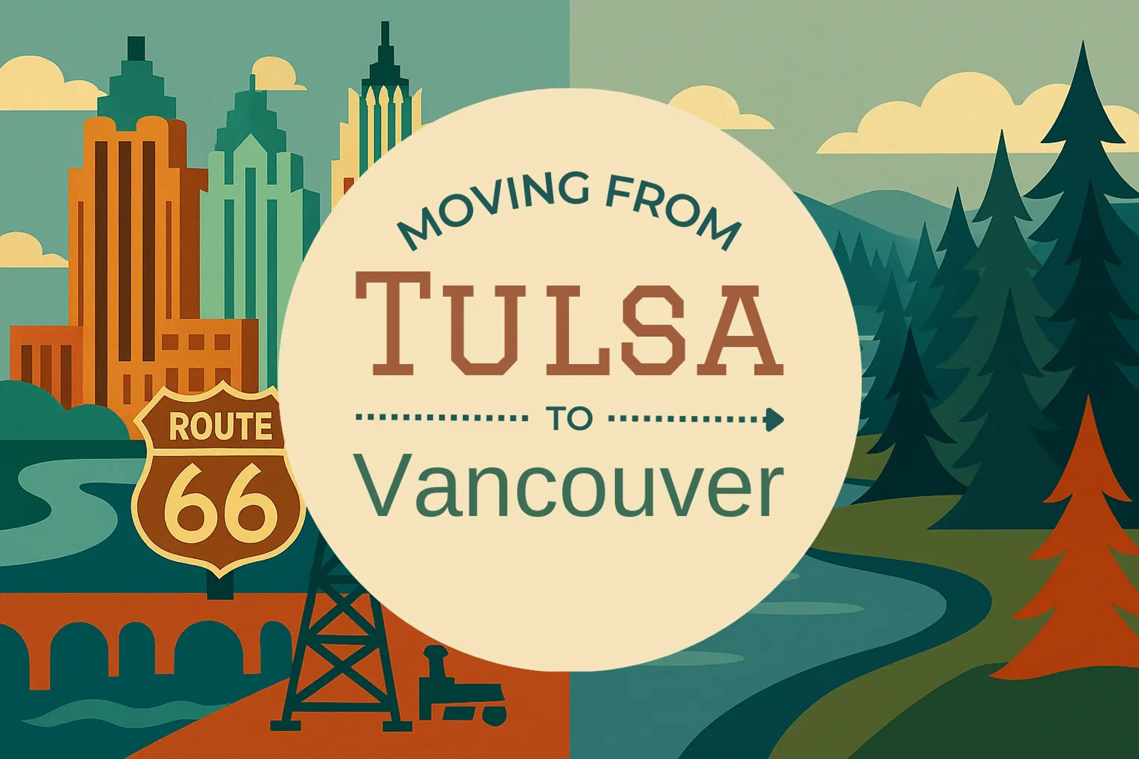 Side-by-side comparison of Tulsa to Vancouver moving companies