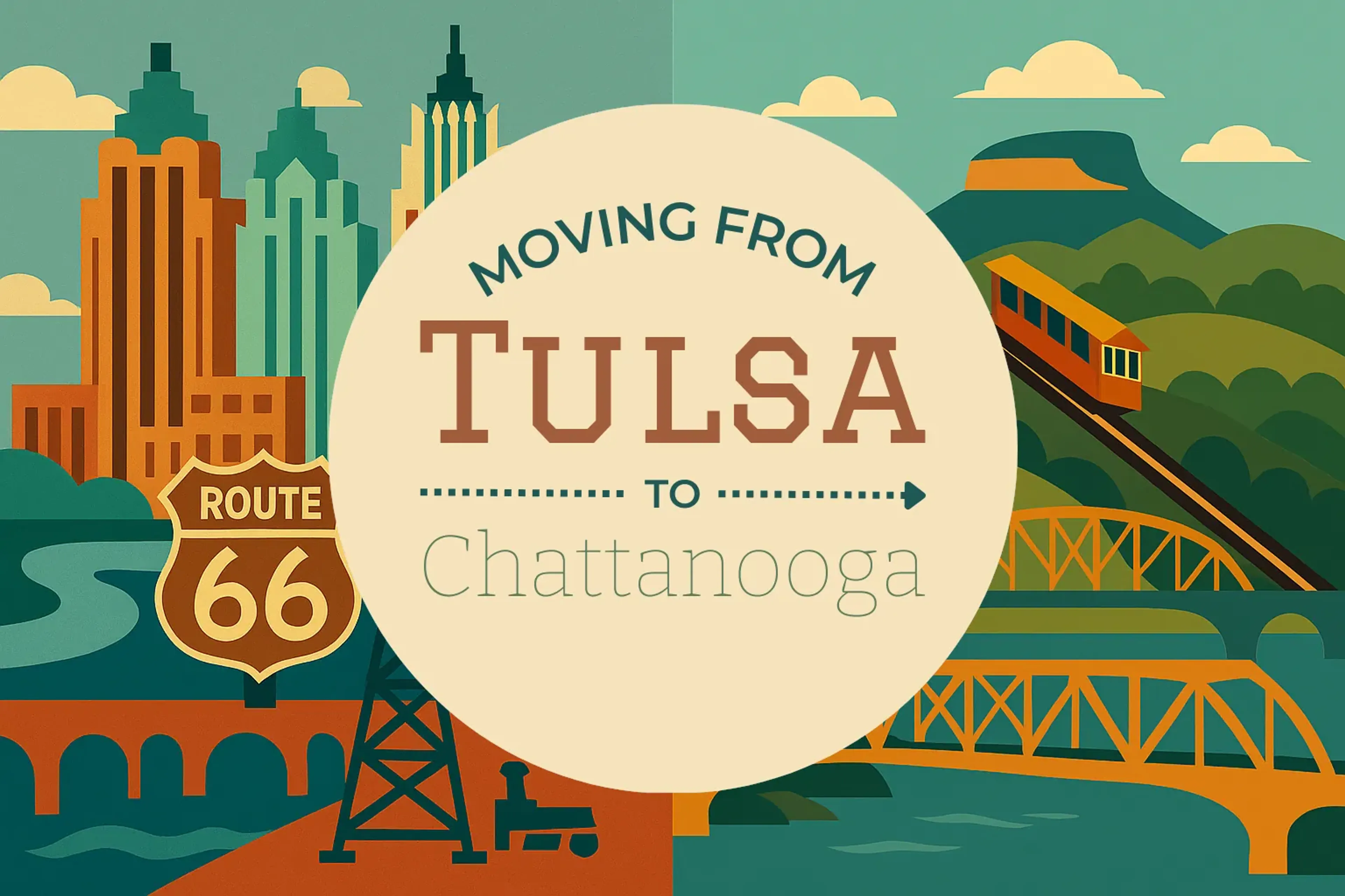 Side-by-side comparison of Tulsa to Chattanooga moving companies