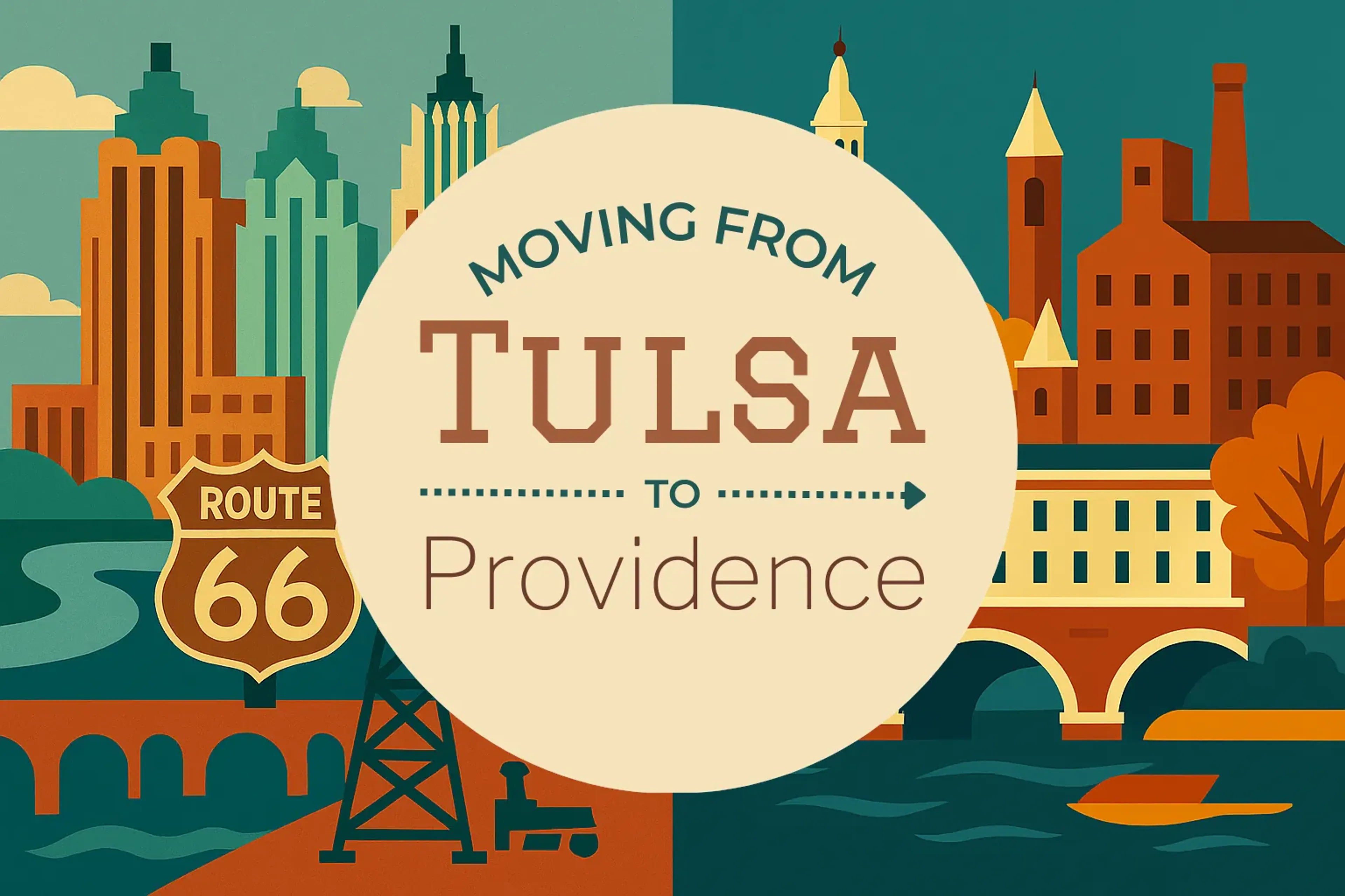 Side-by-side comparison of Tulsa to Providence moving companies