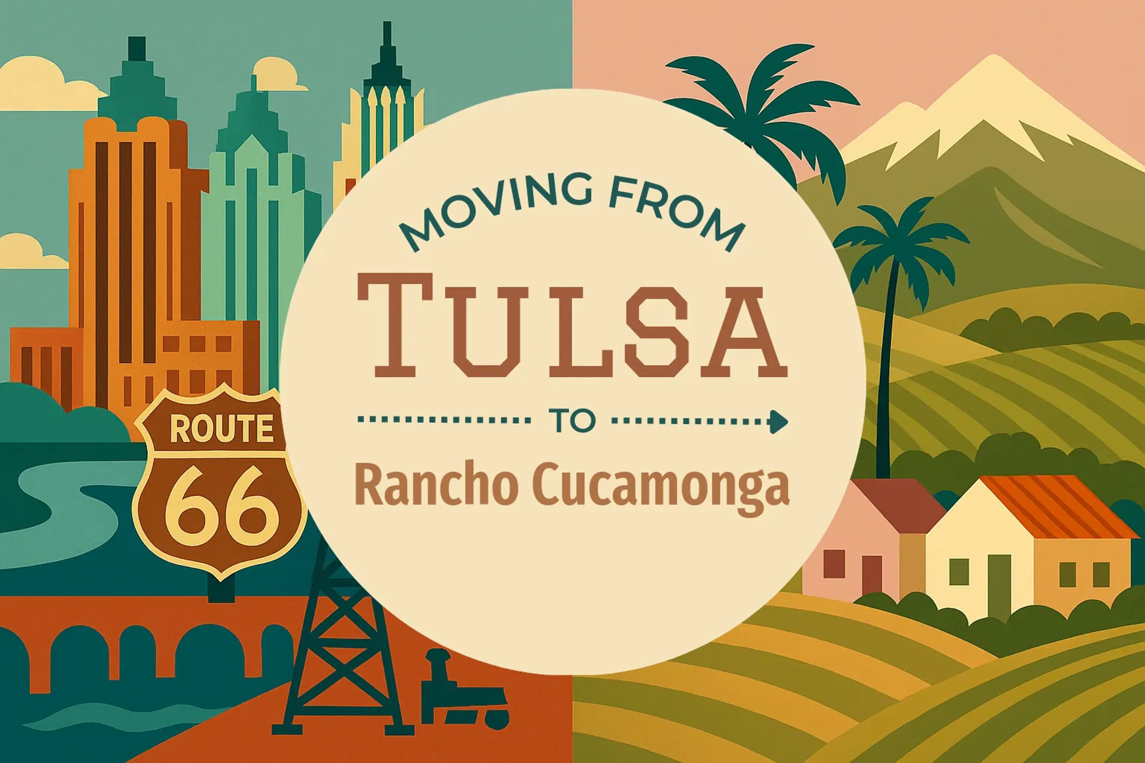 Side-by-side comparison of Tulsa to Rancho Cucamonga moving companies