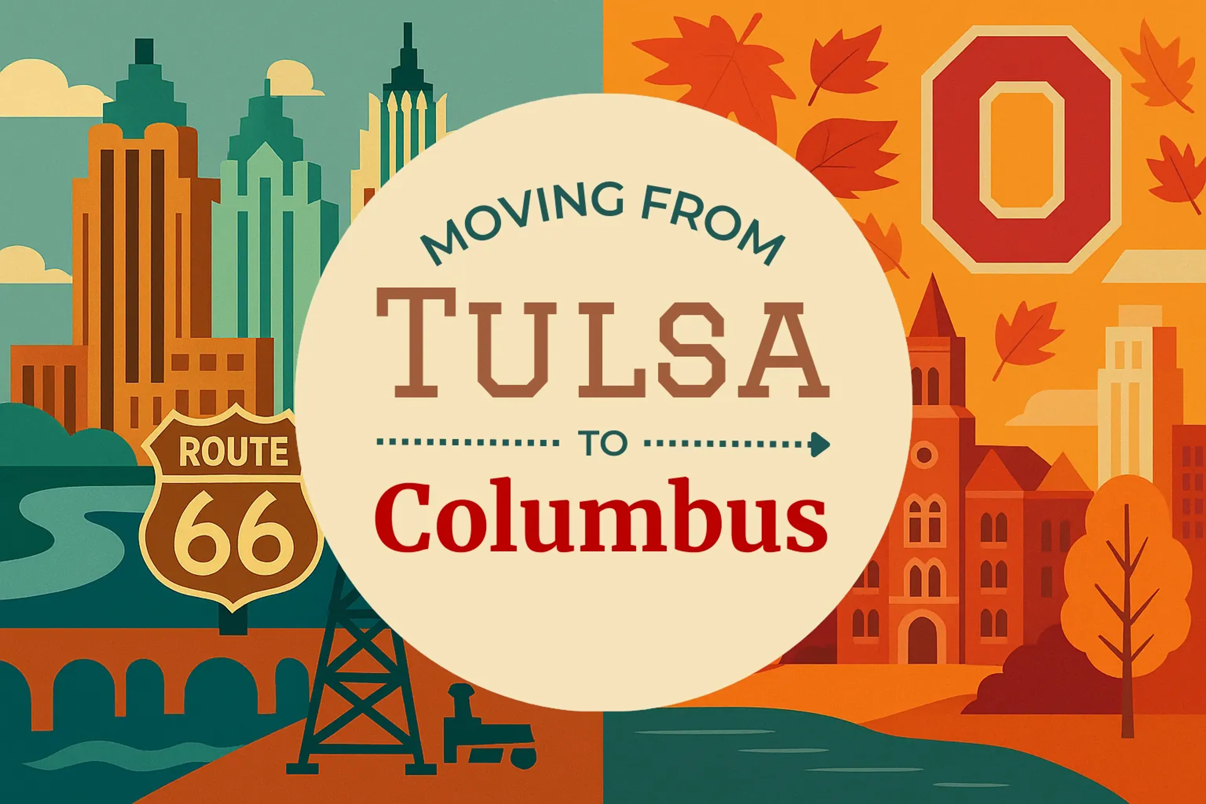 Side-by-side comparison of Tulsa to Columbus moving companies
