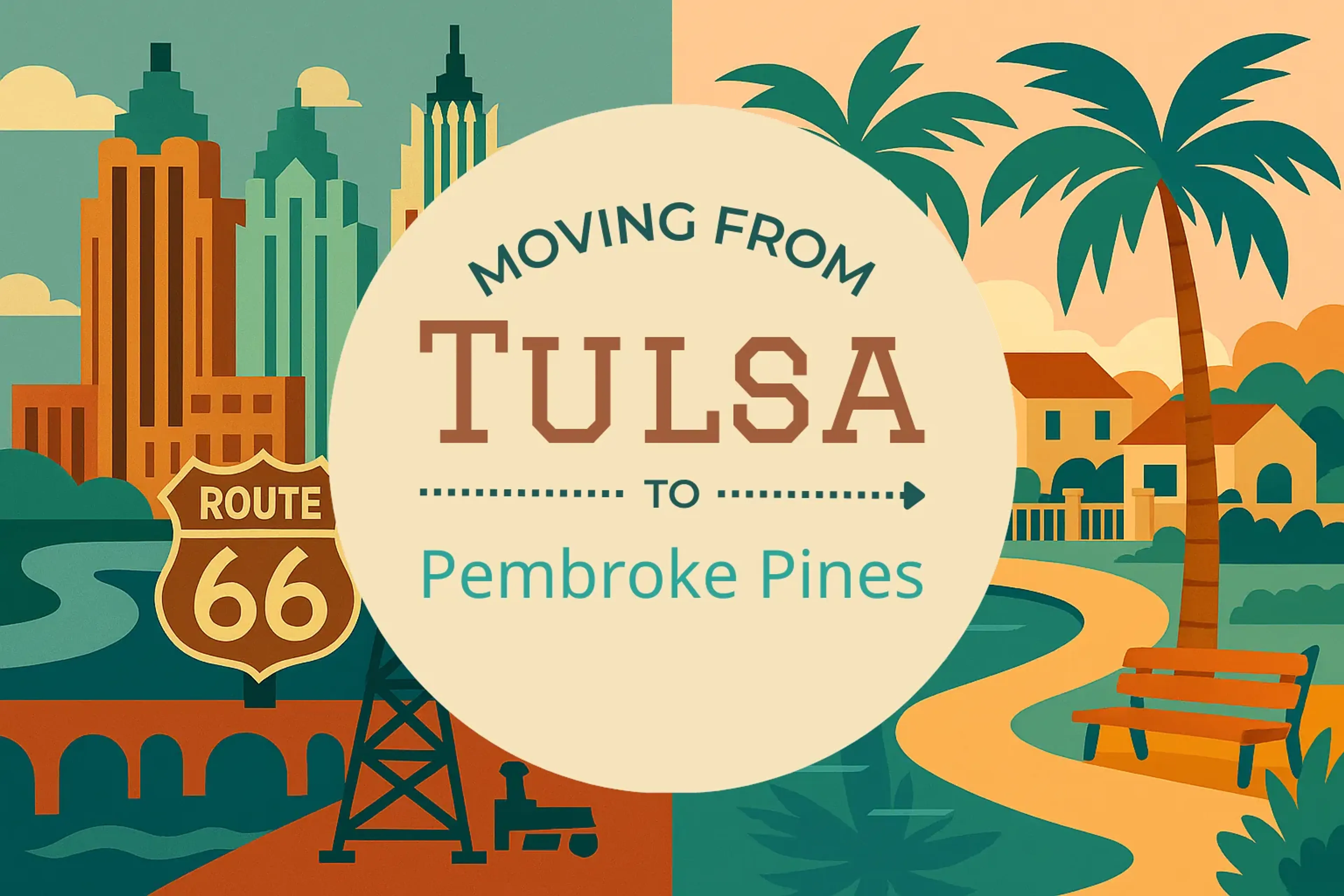 Side-by-side comparison of Tulsa to Pembroke Pines moving companies