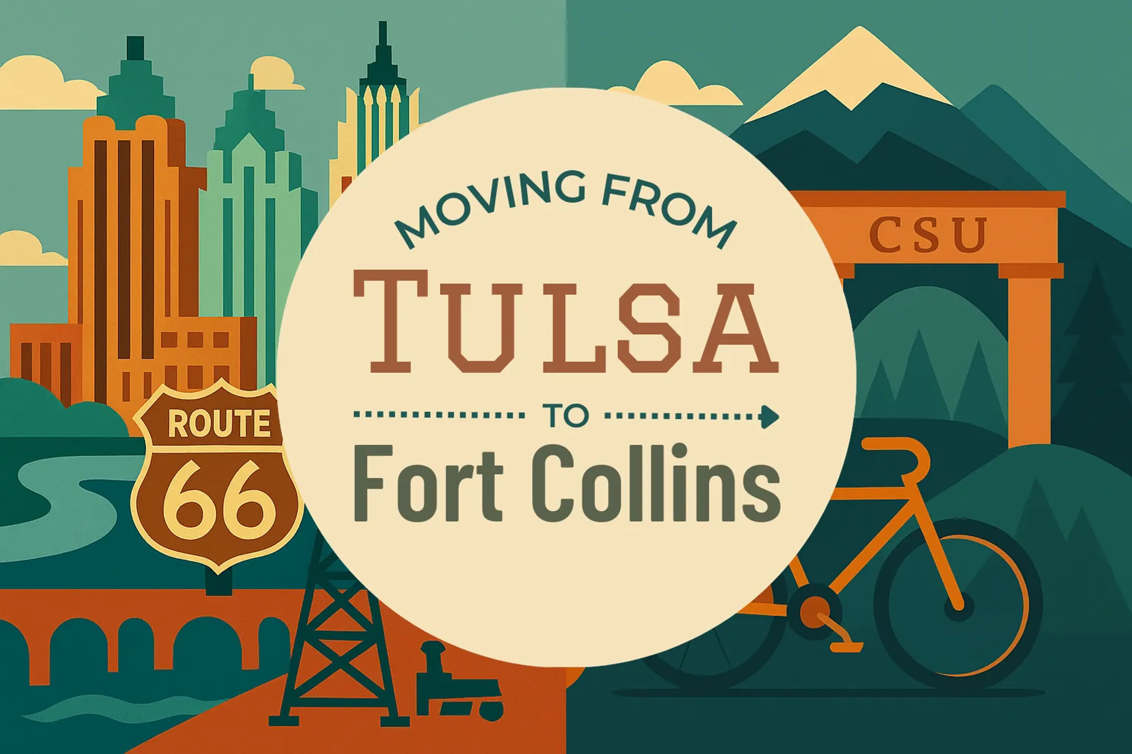 Side-by-side comparison of Tulsa to Fort Collins moving companies