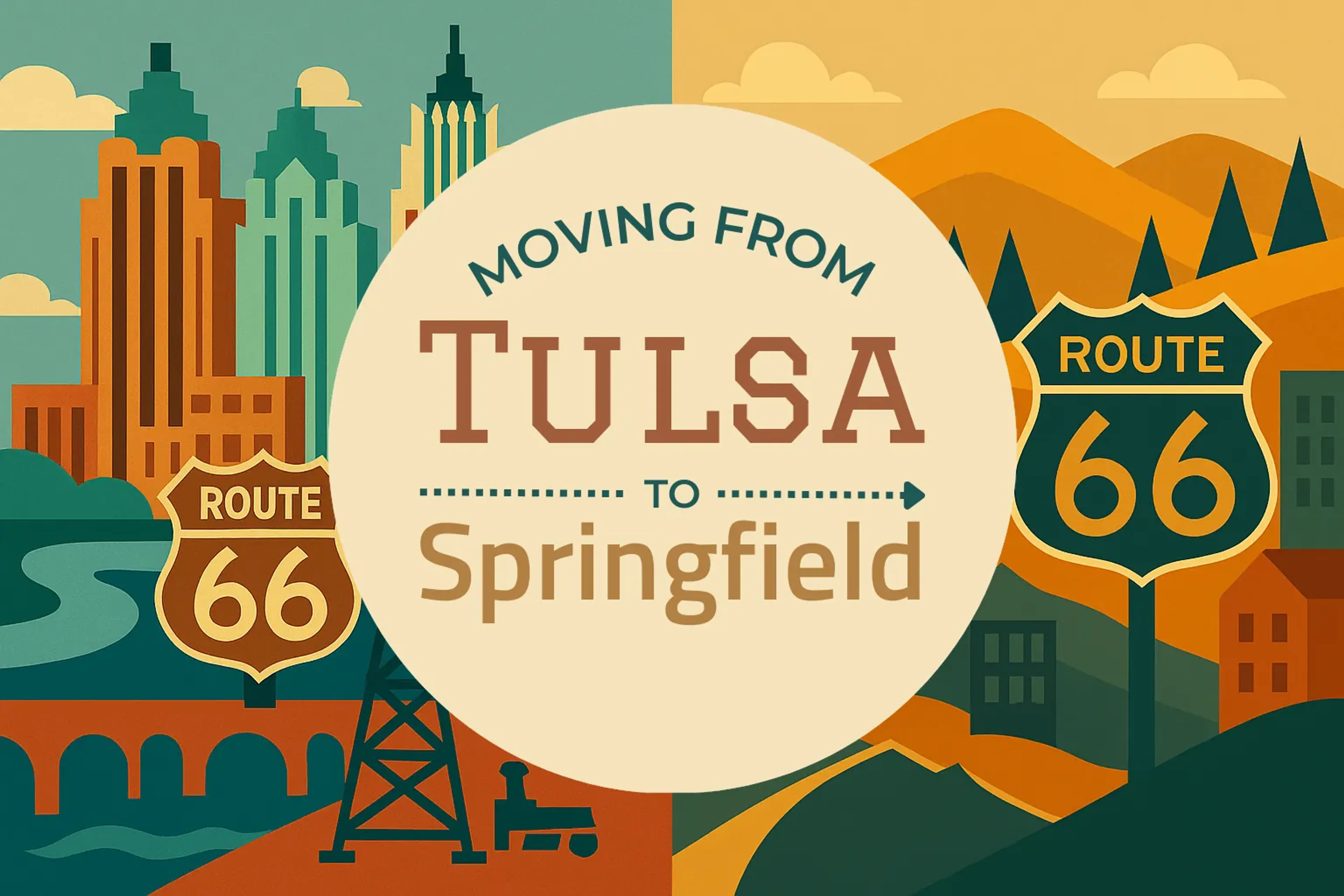 Side-by-side comparison of Tulsa to Springfield moving companies