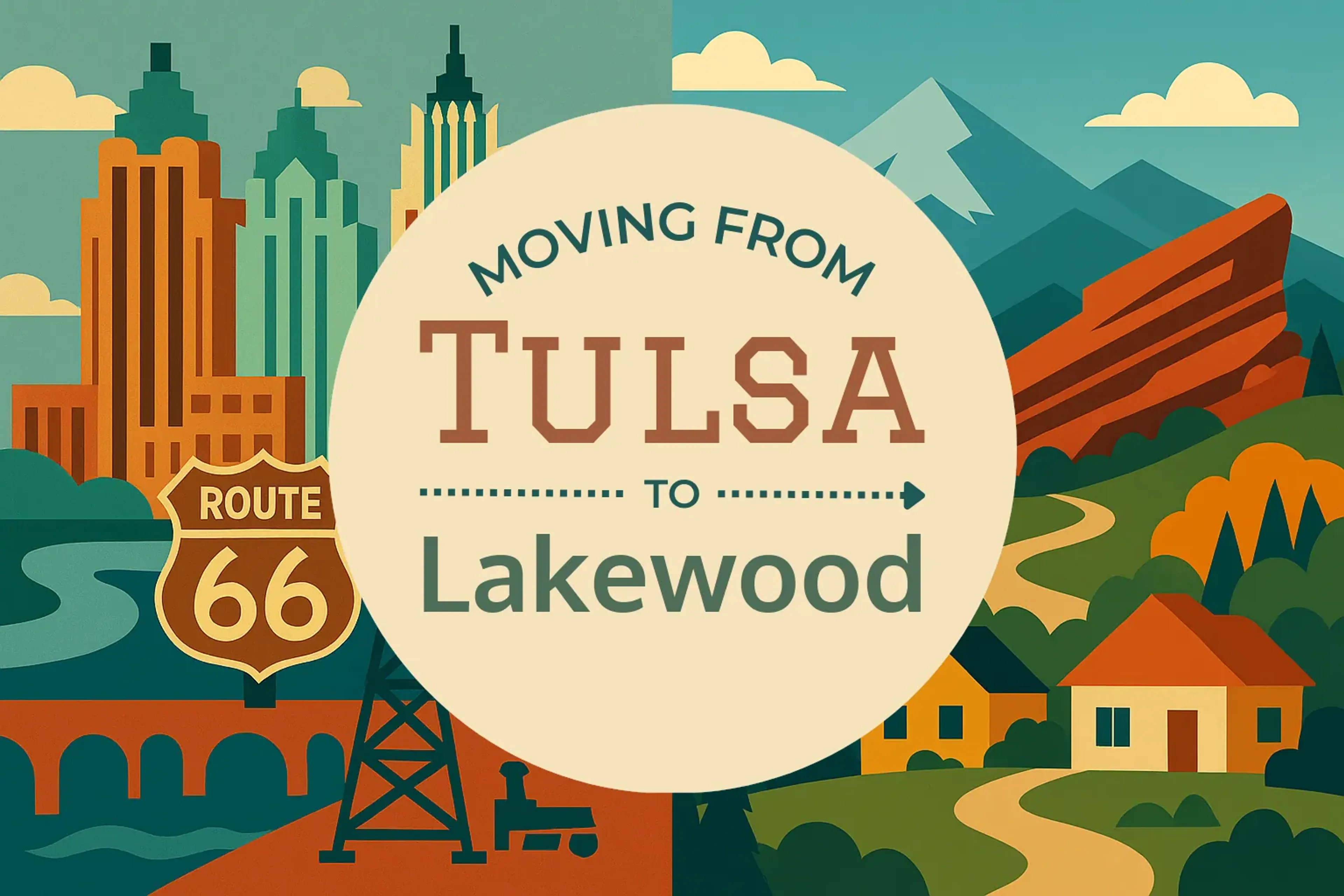Side-by-side comparison of Tulsa to Lakewood moving companies