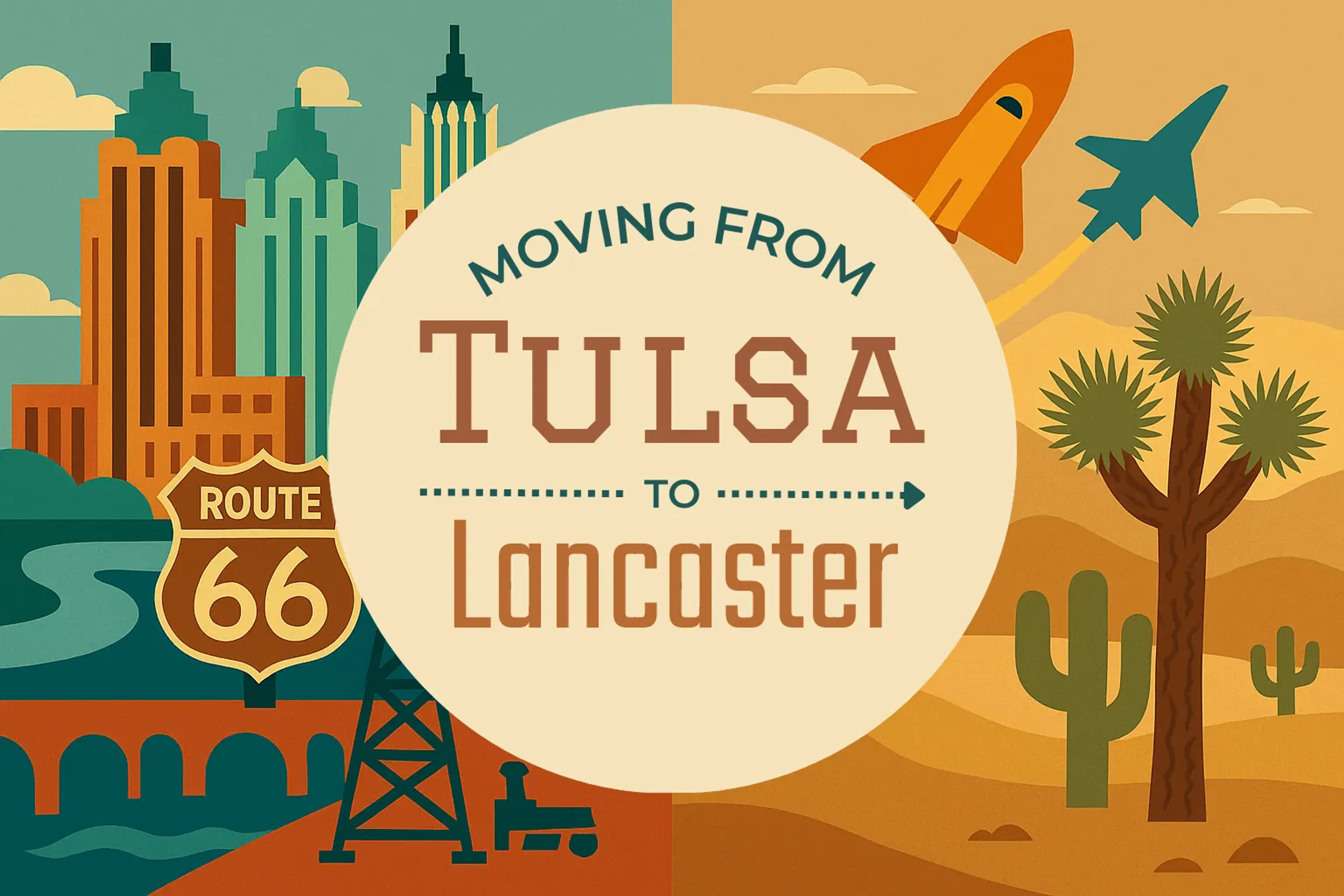Side-by-side comparison of Tulsa to Lancaster moving companies