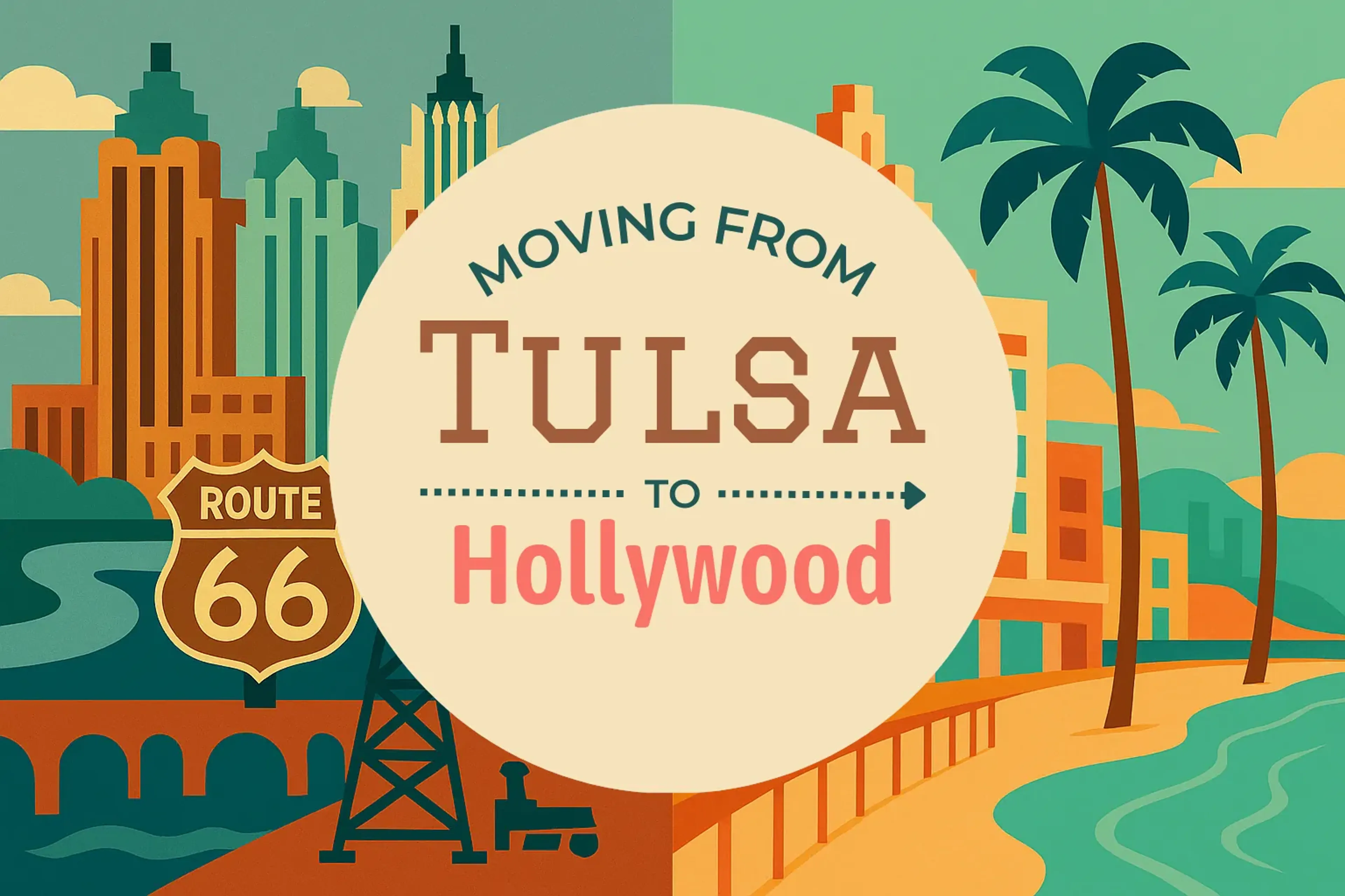 Side-by-side comparison of Tulsa to Hollywood moving companies