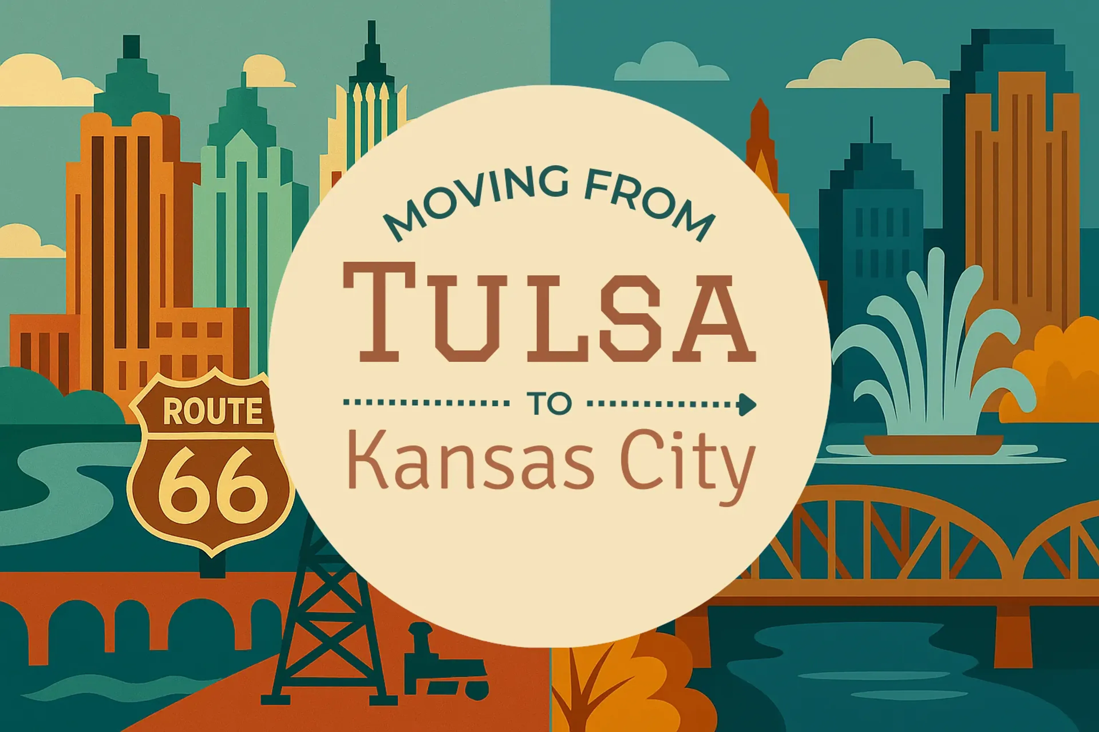 Side-by-side comparison of Tulsa to Kansas City moving companies
