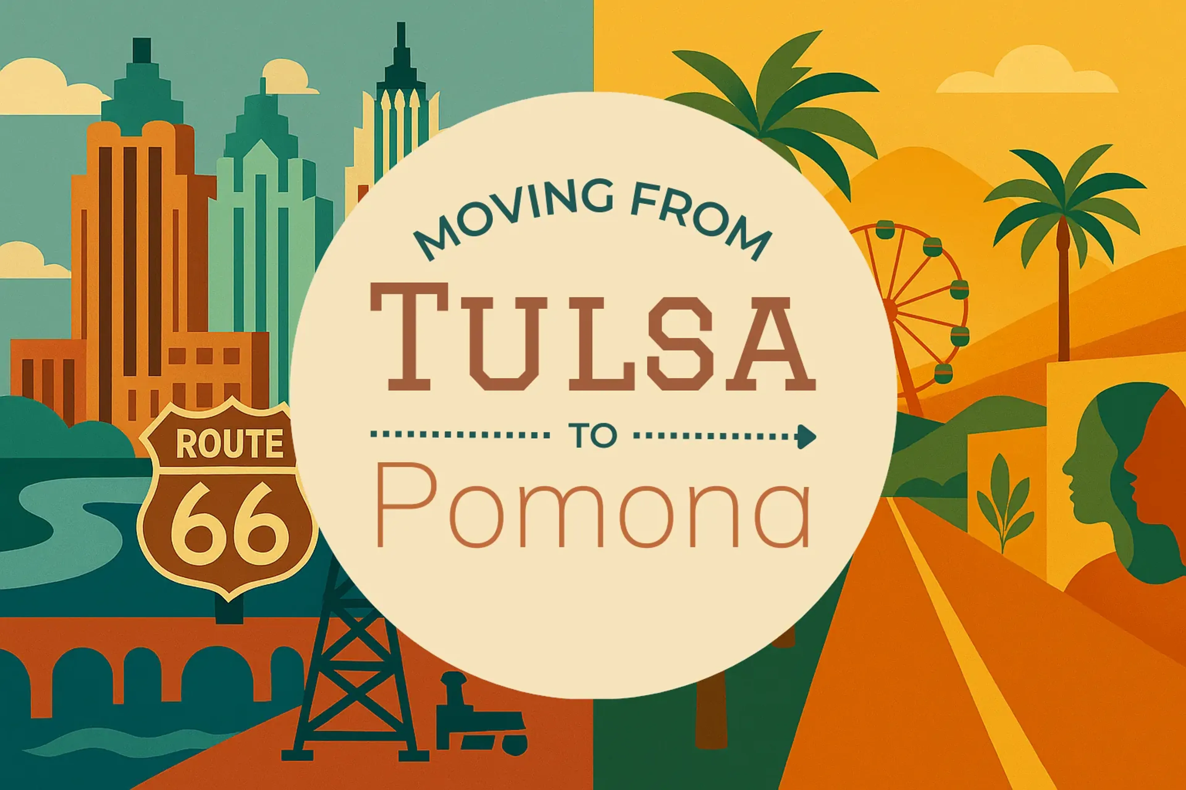 Side-by-side comparison of Tulsa to Pomona moving companies