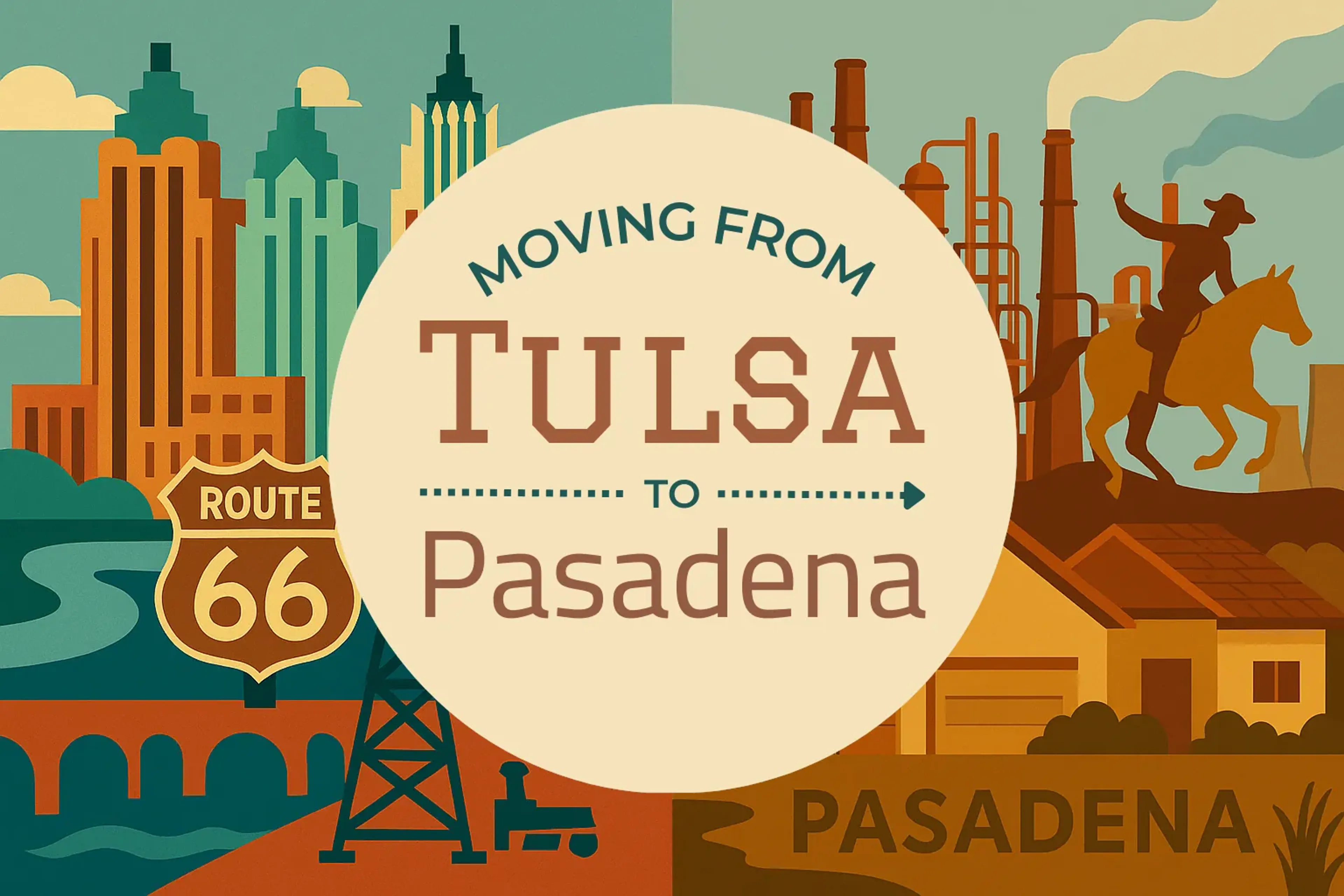 Side-by-side comparison of Tulsa to Pasadena moving companies