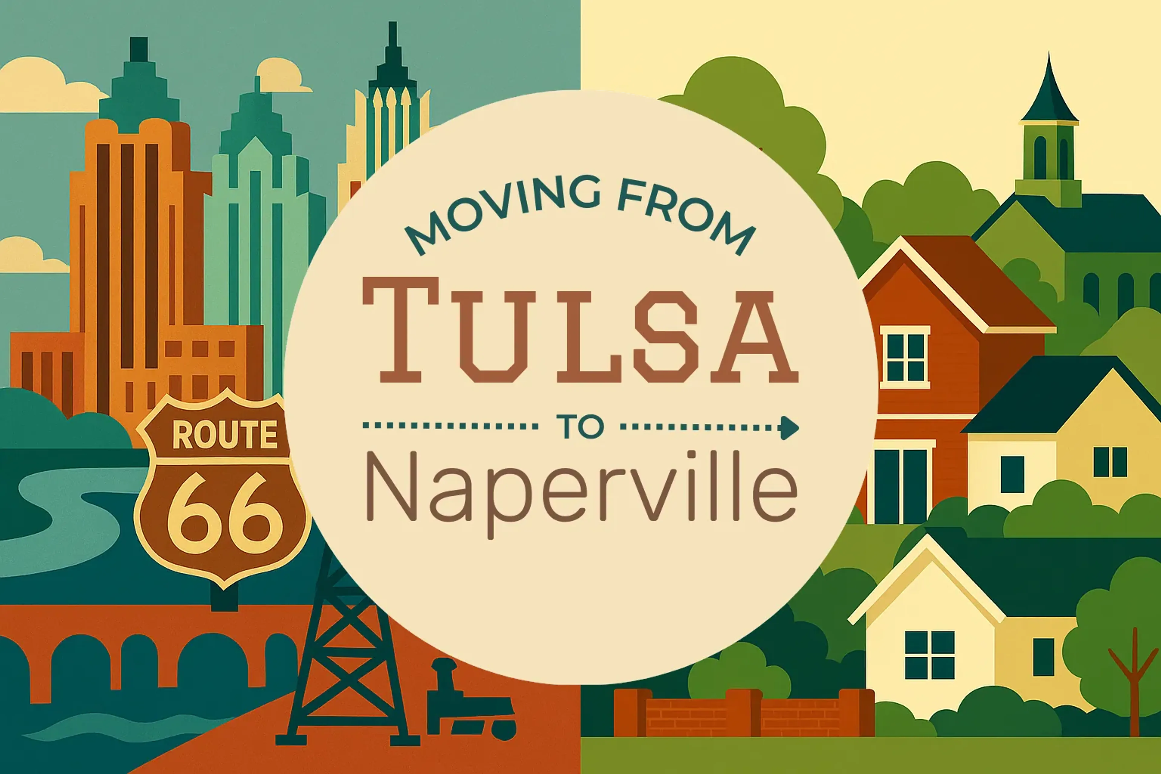 Side-by-side comparison of Tulsa to Naperville moving companies