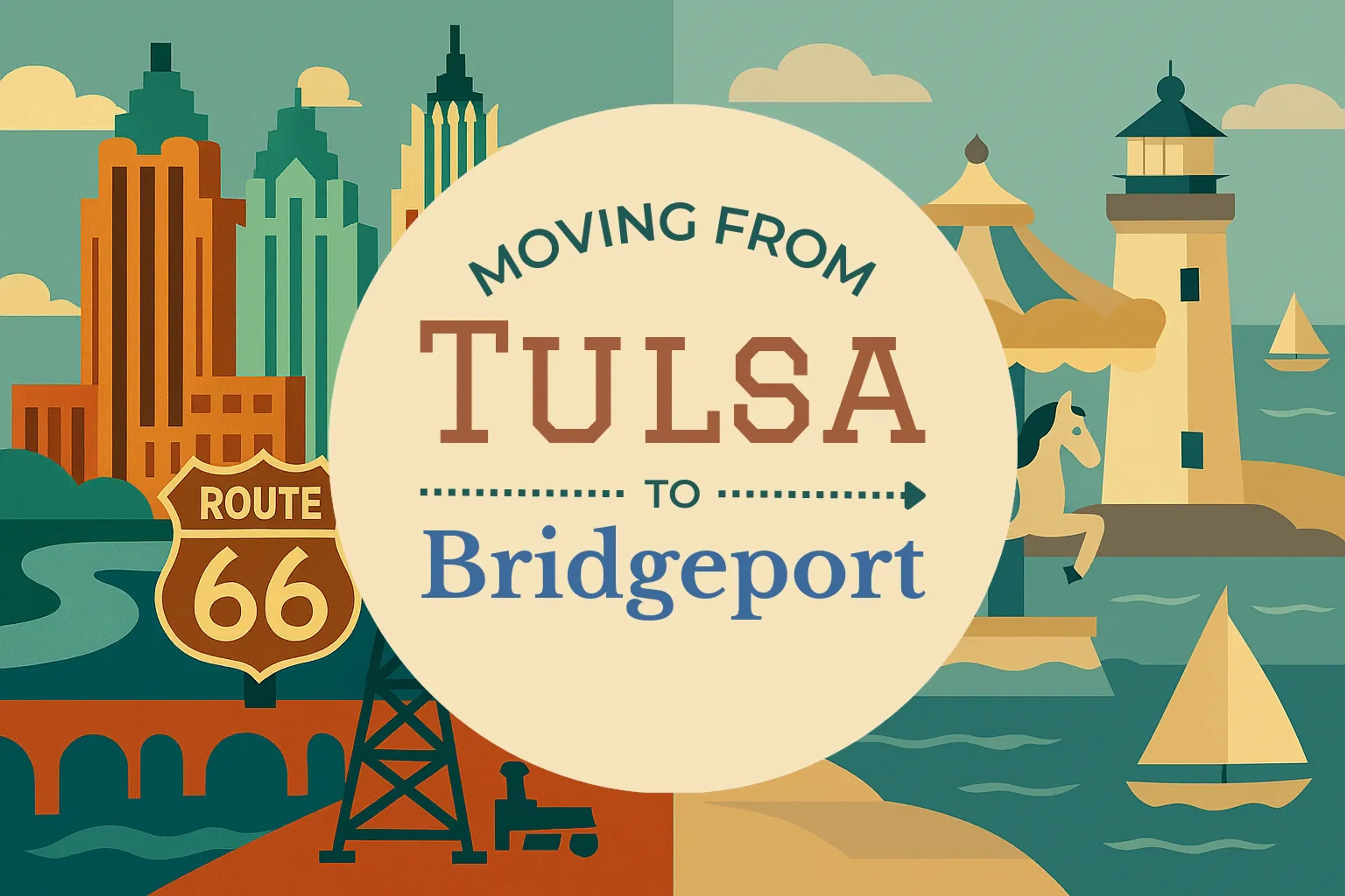Side-by-side comparison of Tulsa to Bridgeport moving companies
